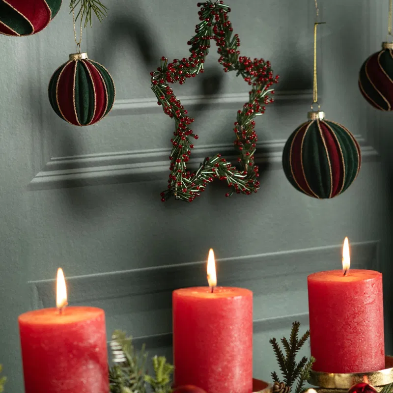 Weihnachtshänger Stern Kranz aus Glas