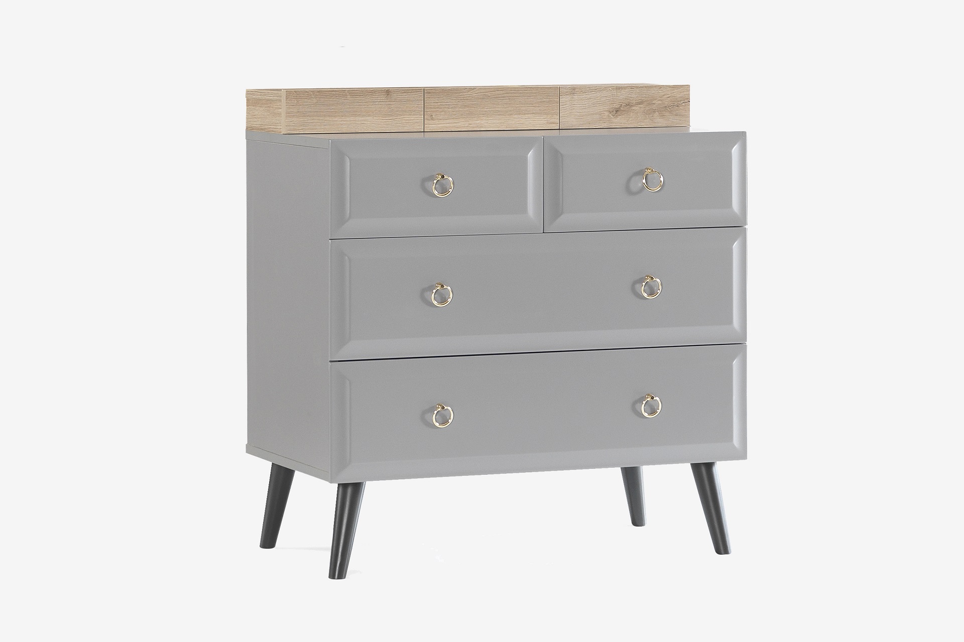 Jugendzimmer-Set Luna in Grau 5-Teilig