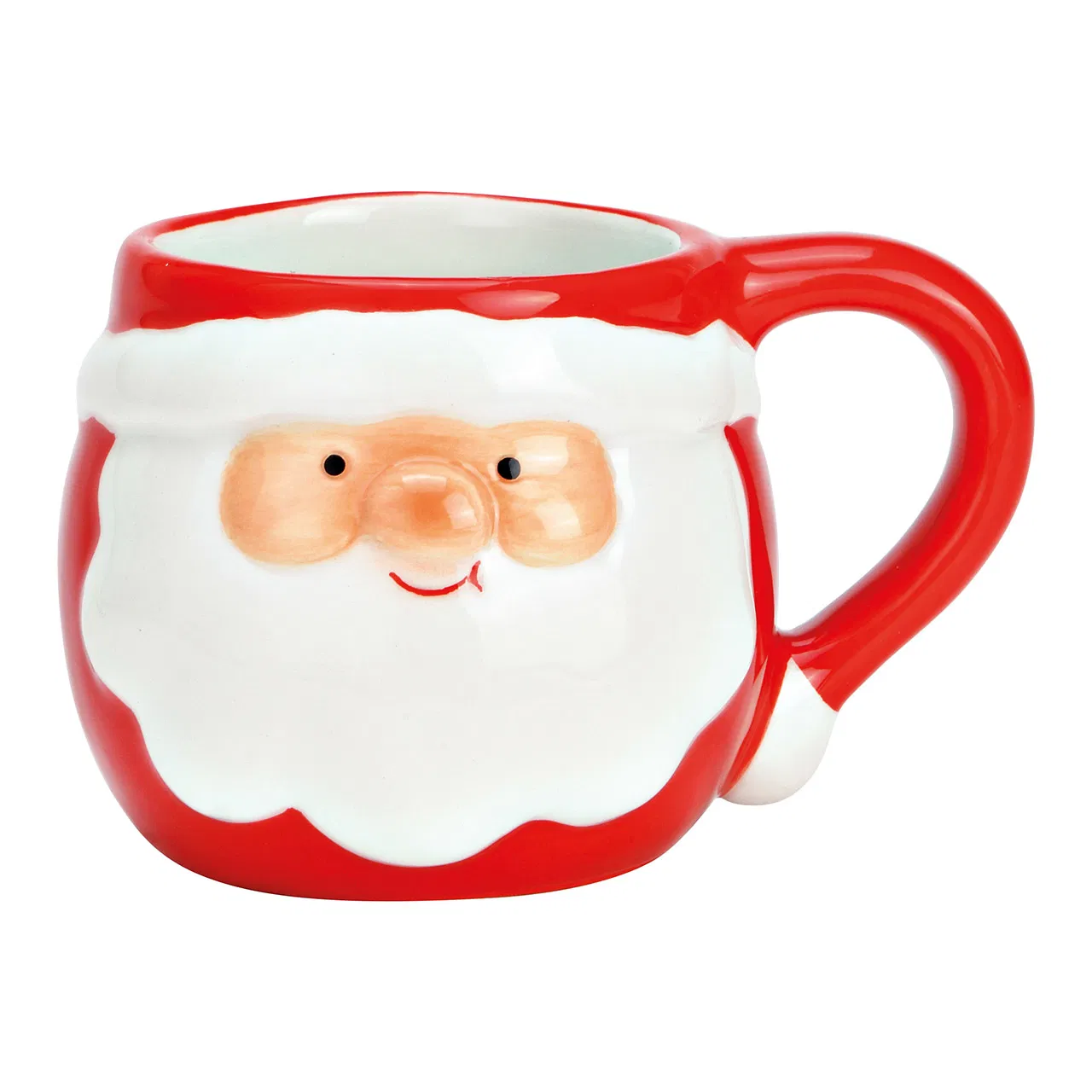 Espressotasse 3D Nikolaus aus Keramik Rot 6 Stück