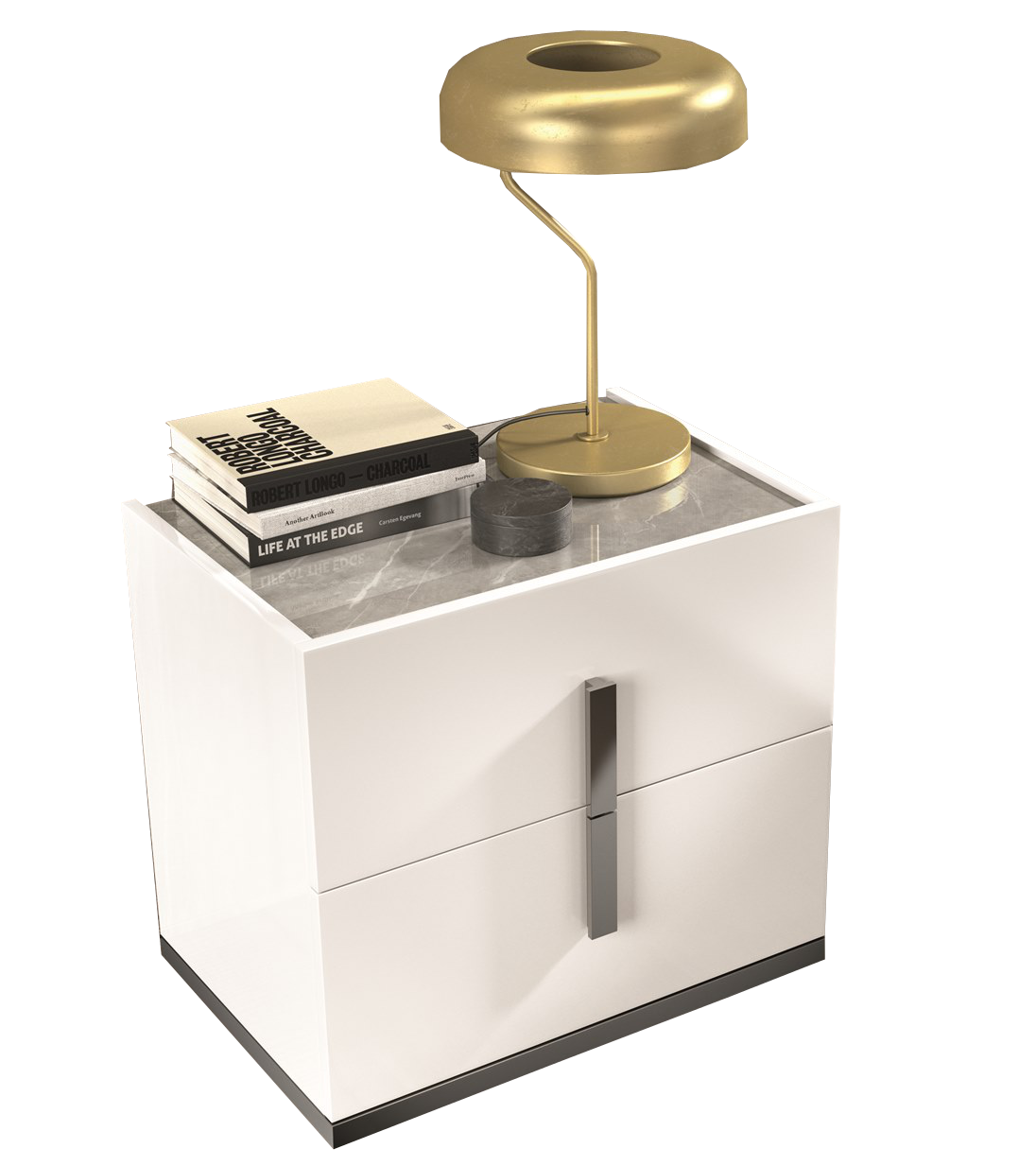 Schlafzimmer-Set Maria 6-Teilig in Weiß/Marmoroptik