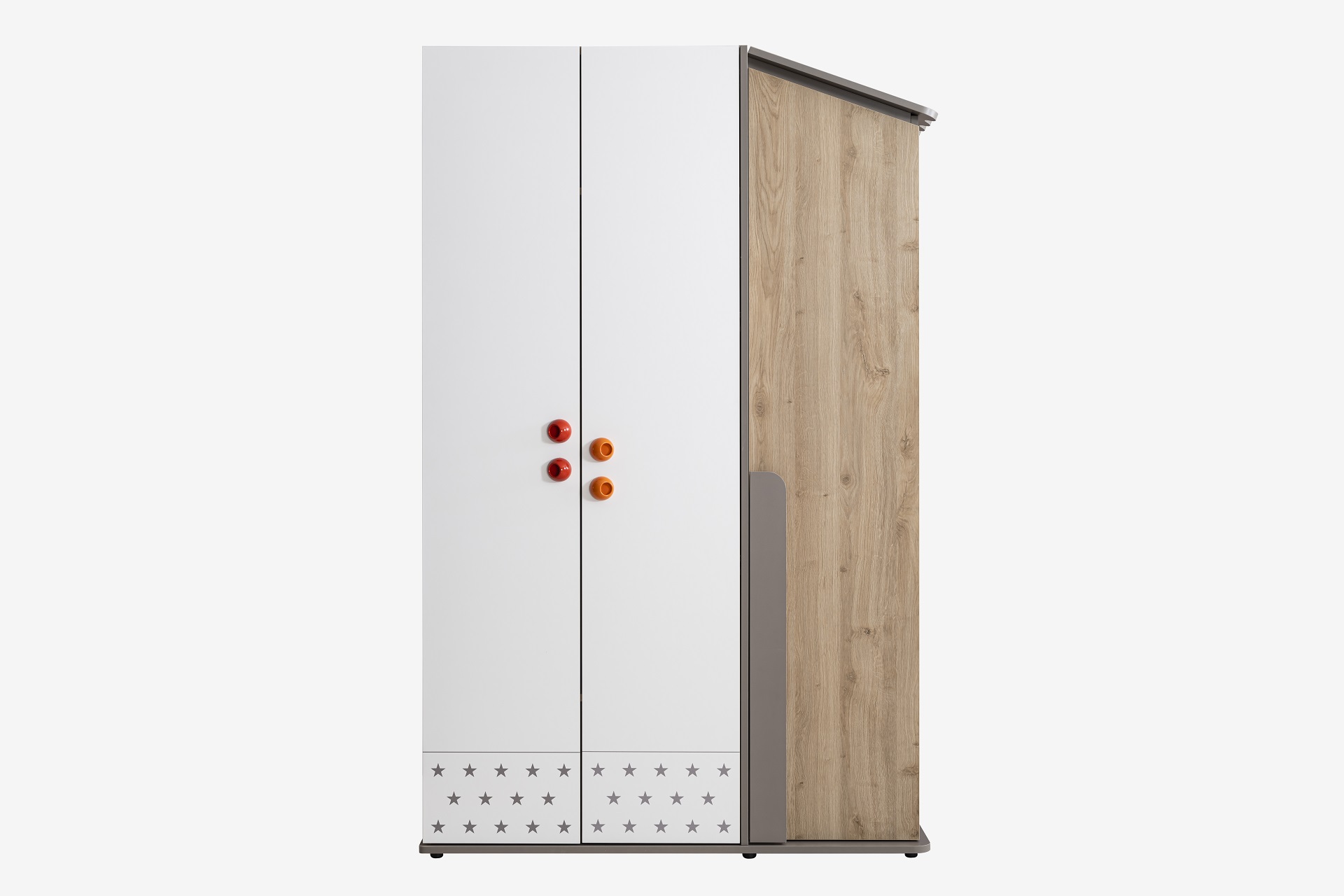 Kleiderschrank Stars 3-Türig in Holzoptik/Braun