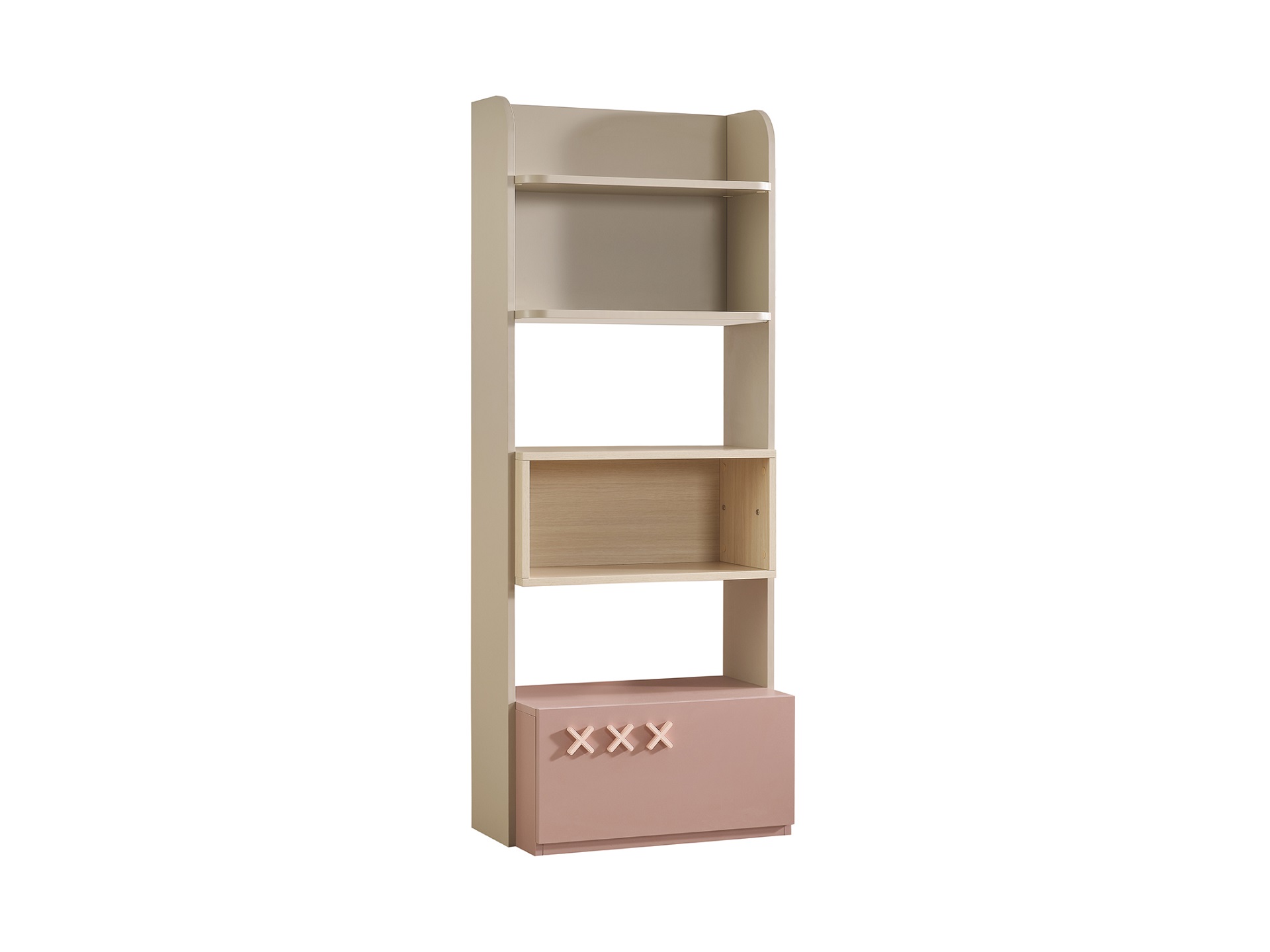 Bücherregal Rosie in Rosa/Beige
