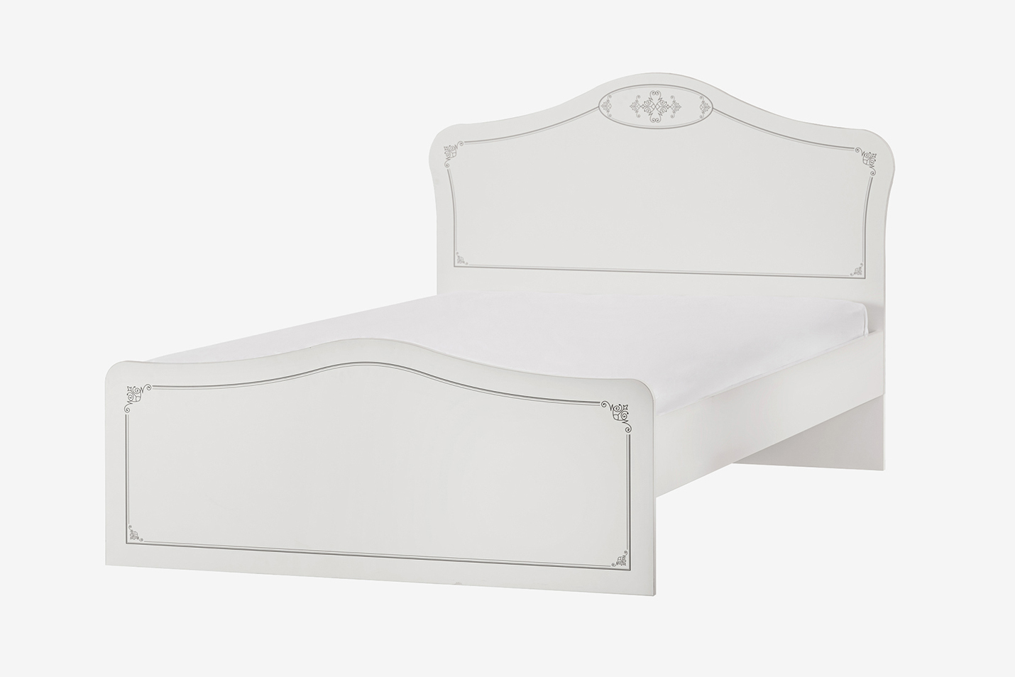 Einzelbett Pearl 120 x 200 cm in Weiß