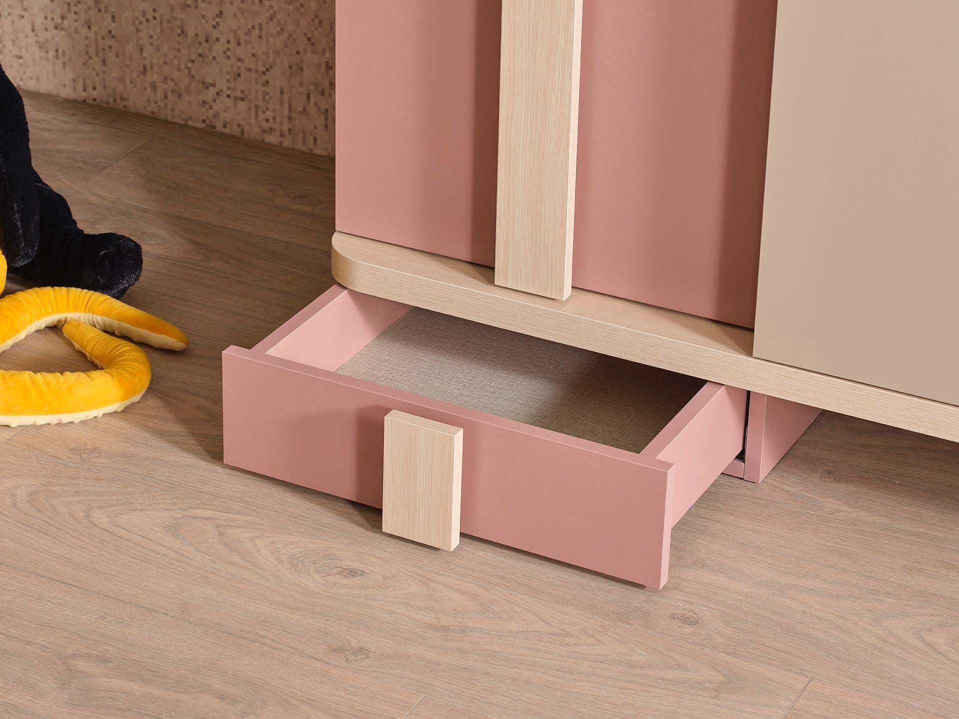 Kinderzimmer-Set Rosie 3-Teilig in Rosa/Beige