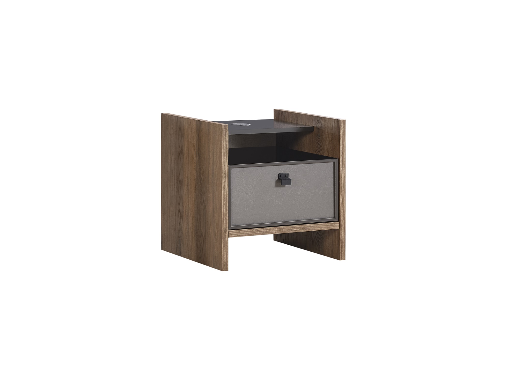 Nachttisch Craft in Anthrazit/Holzoptik