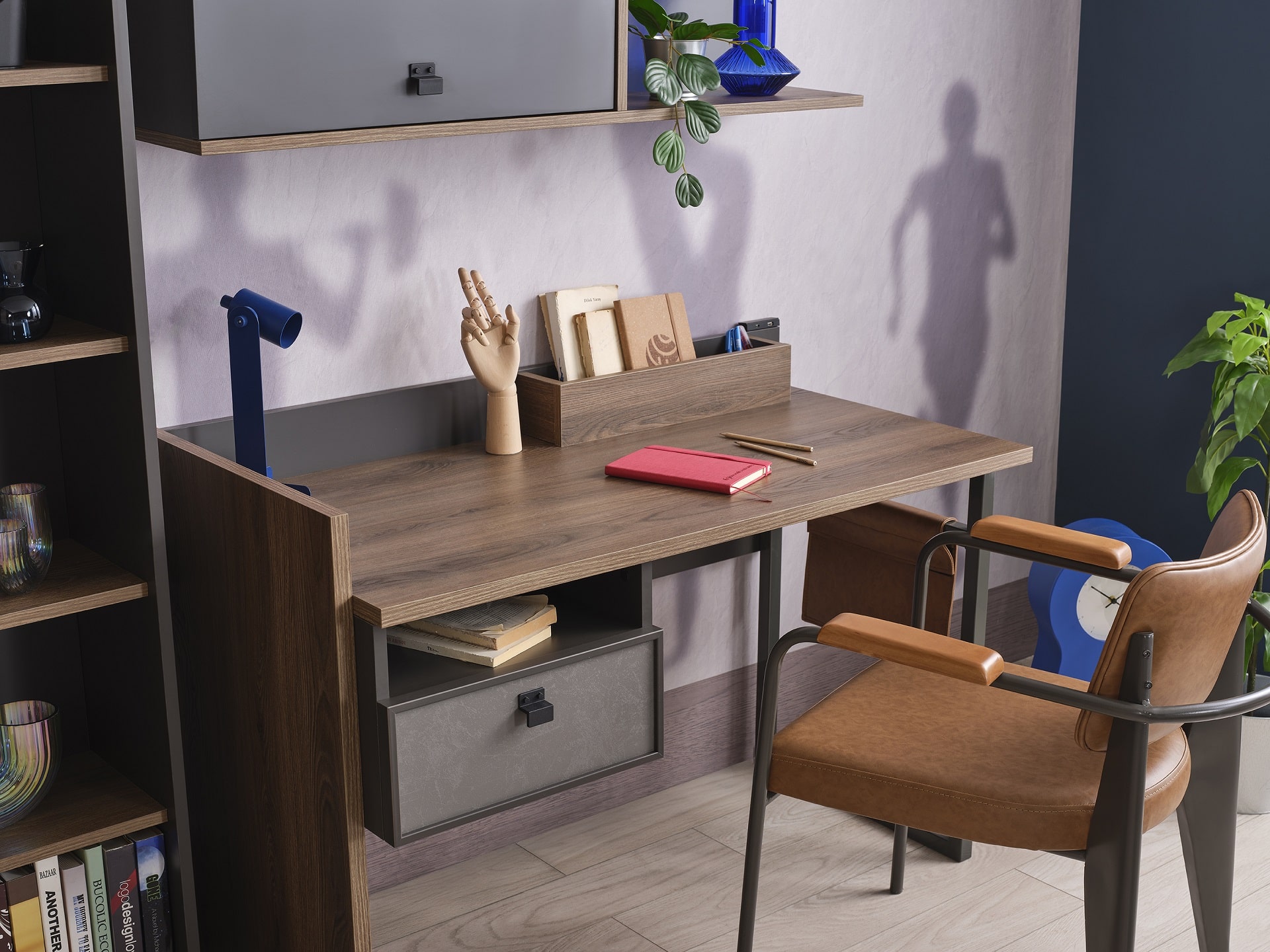 Schreibtisch Craft in Anthrazit/Holzoptik