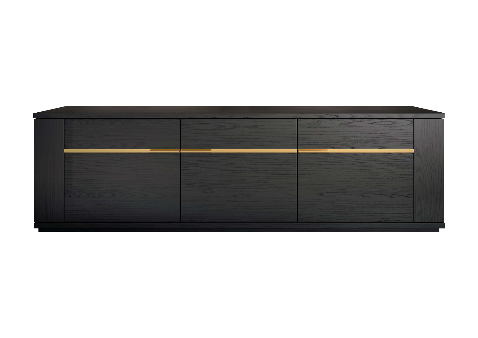 Lowboard Pegaso 205 cm in Schwarz/Gold