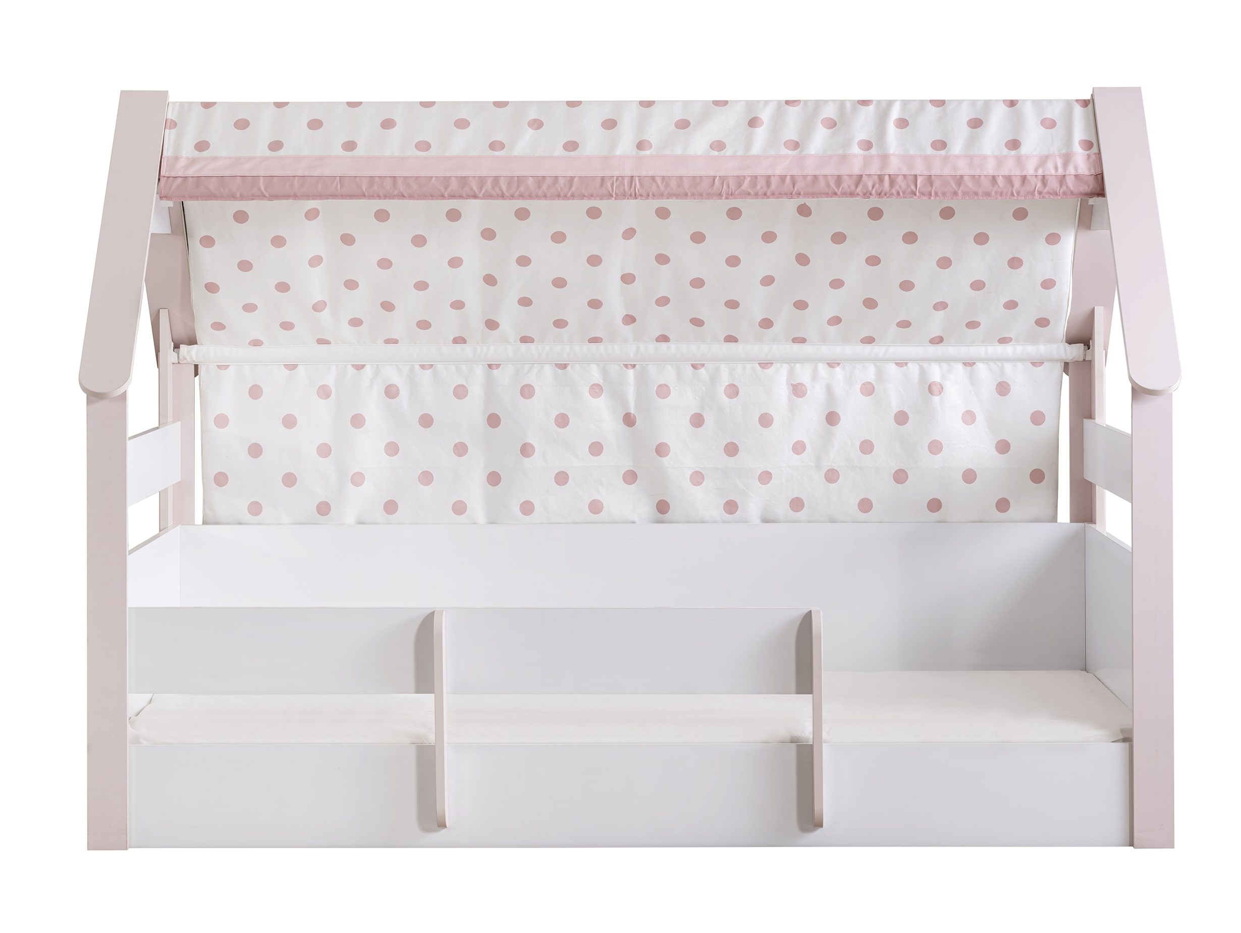 Hausbett Rainbow 100 x 200 cm in Weiß/Rosa