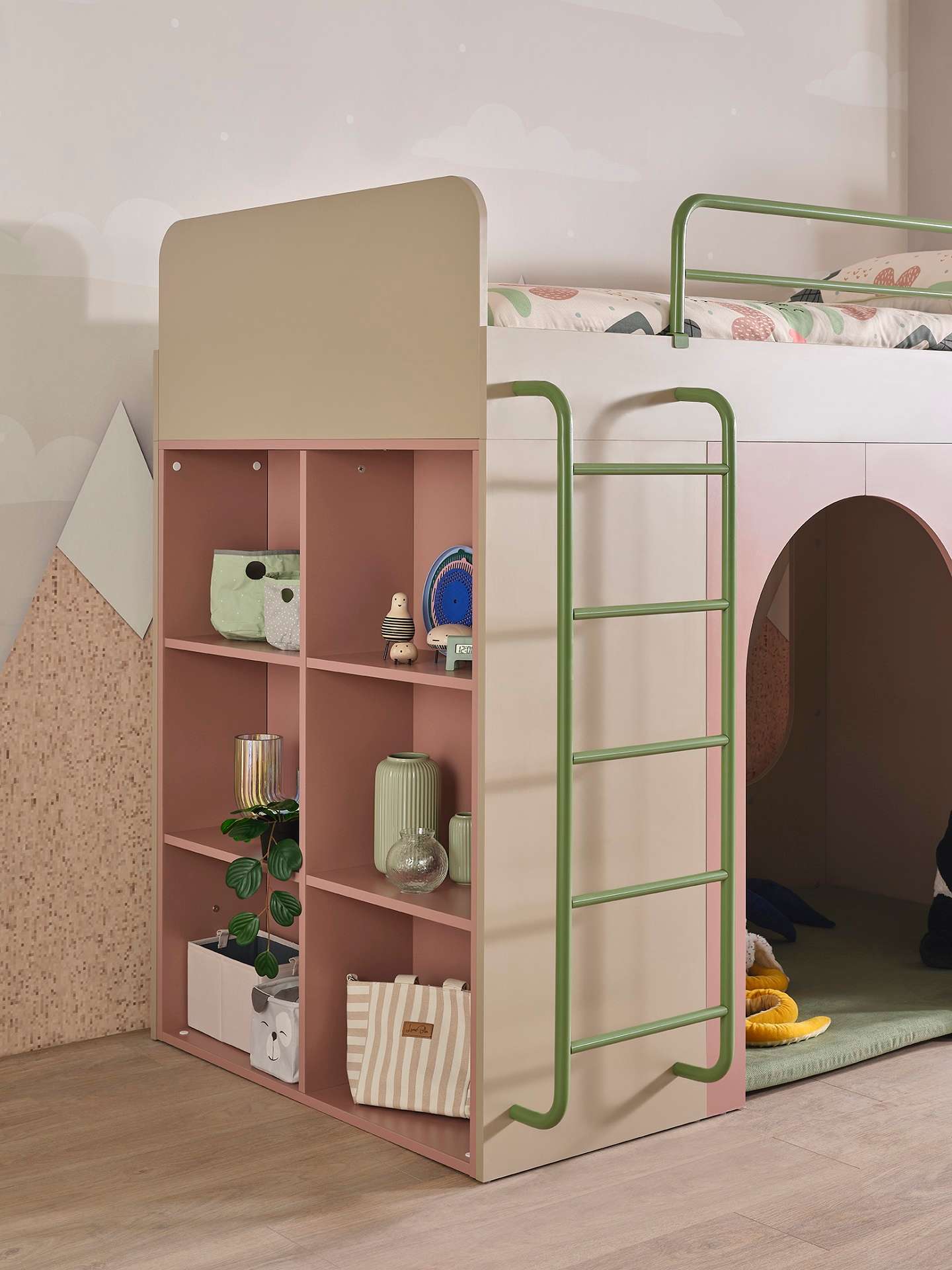 Kinderzimmer-Set Rosie 2-Teilig in Rosa/Beige