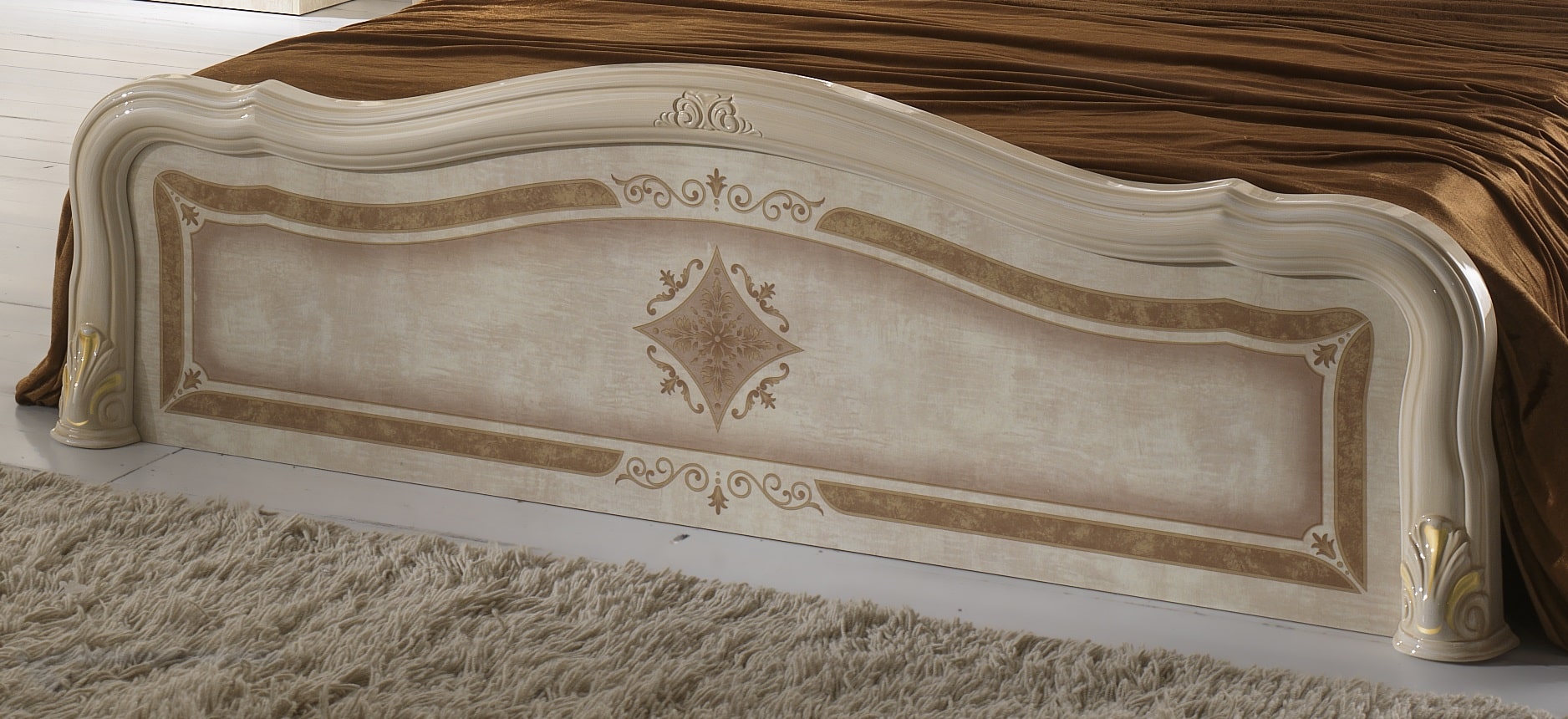 Barock Schlafzimmer-Set Leana 6-Teilig in Beige