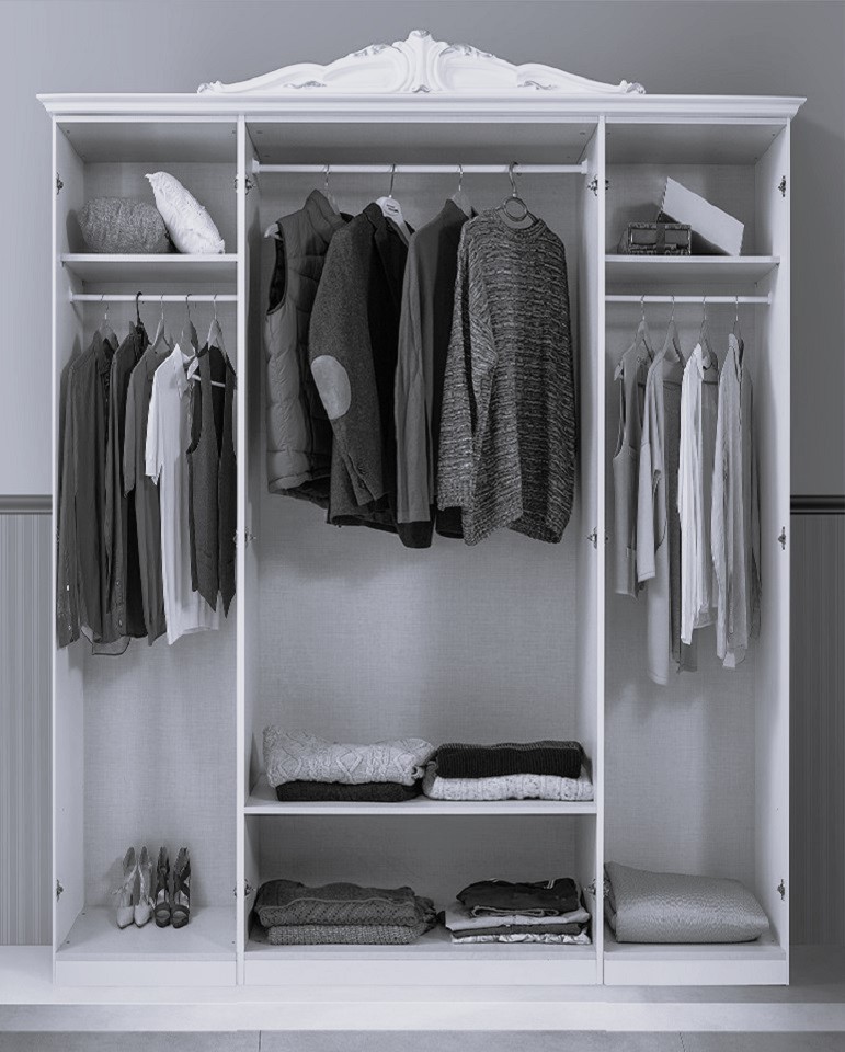 Barock Schlafzimmer Noana in Beige 7-Teilig 