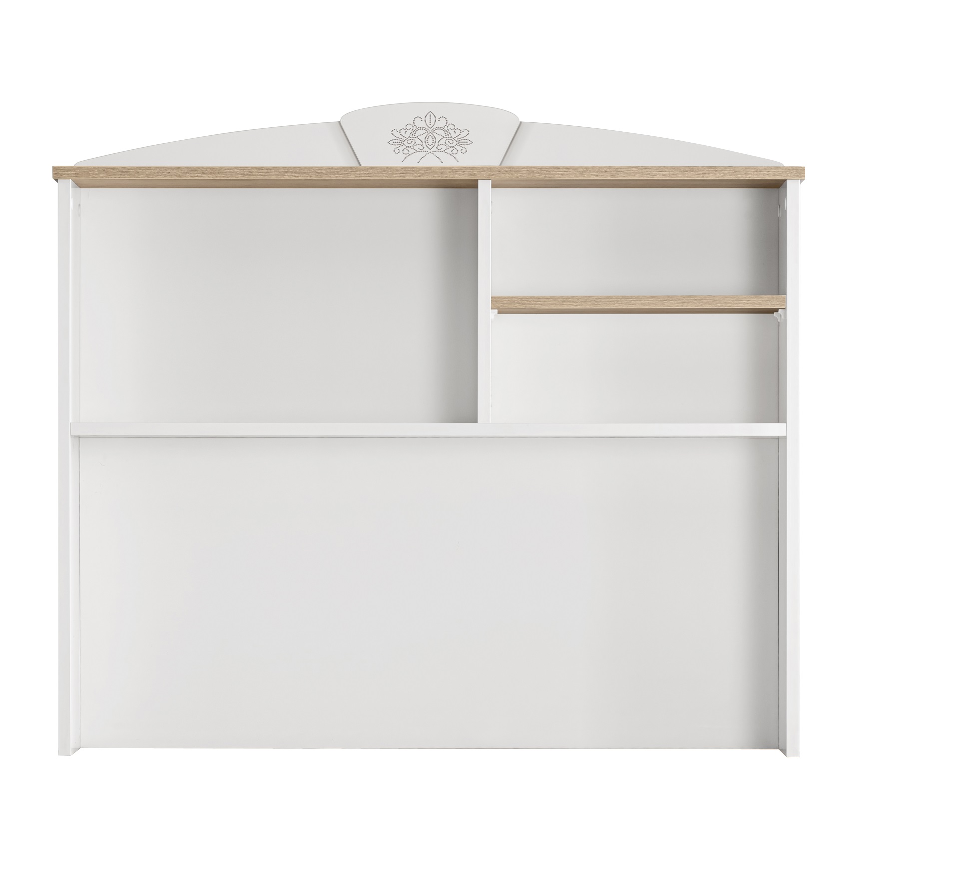 Schreibtisch-Set Freya 3-Teilig in Weiß/Holzoptik