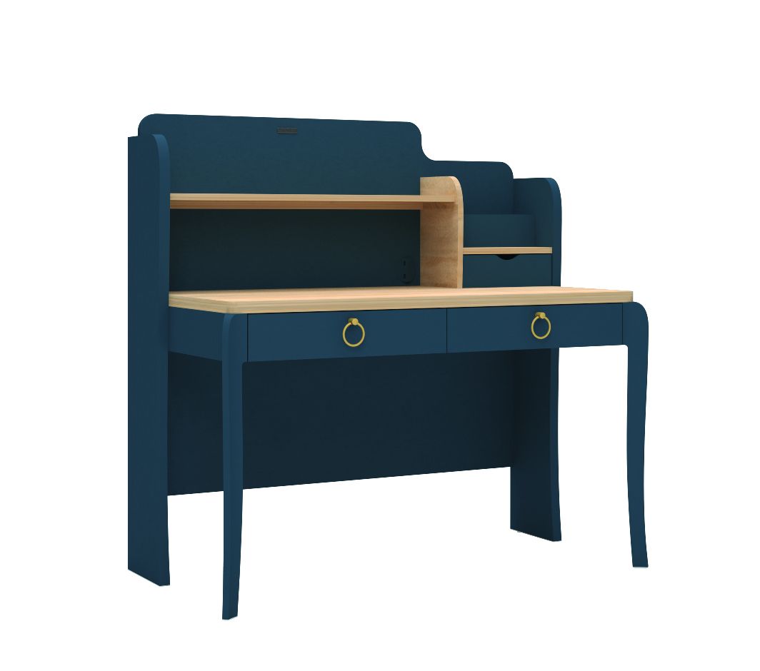 Schreibtisch Elegant Blue mit LED
