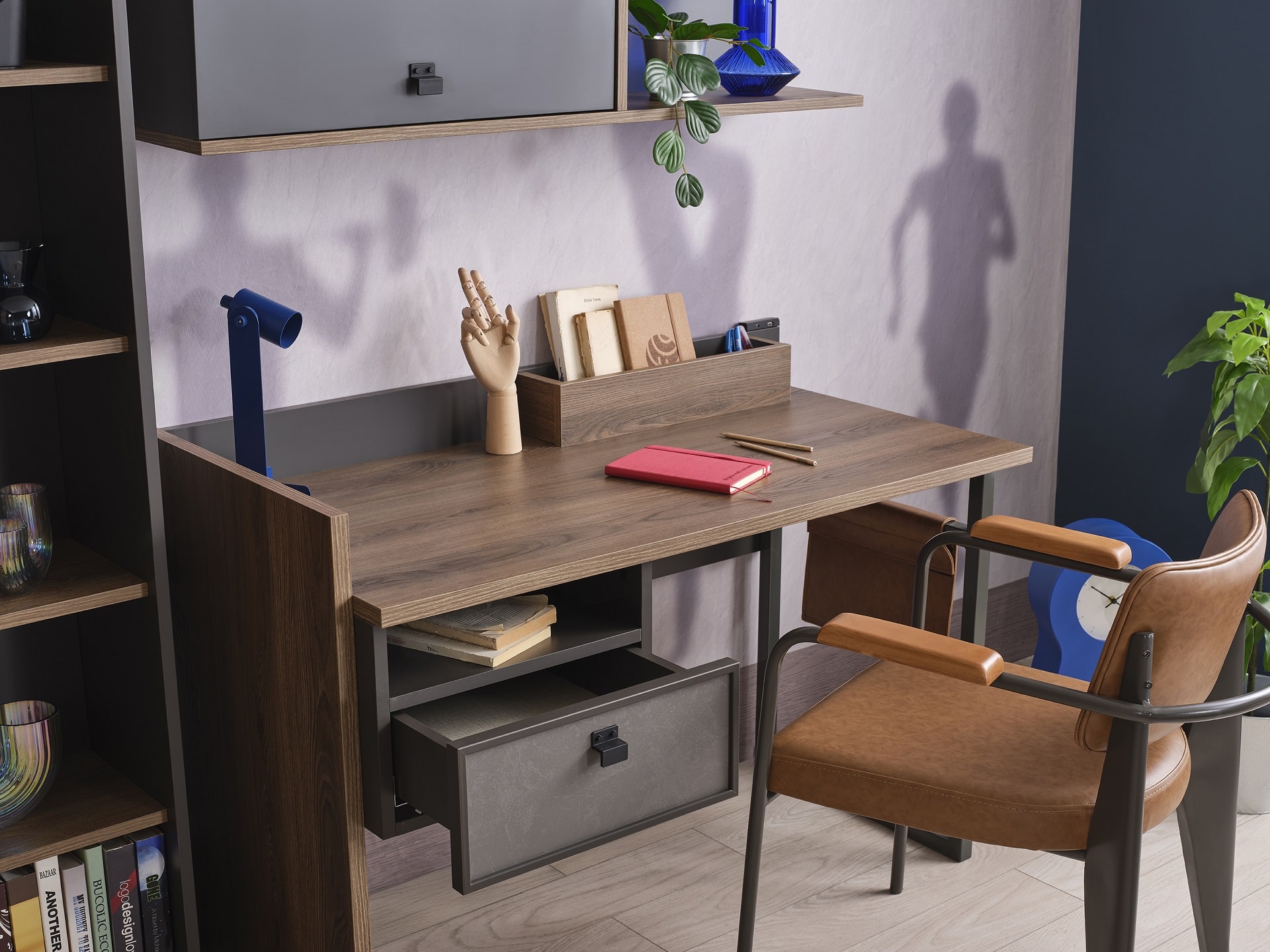 Schreibtisch Craft in Anthrazit/Holzoptik