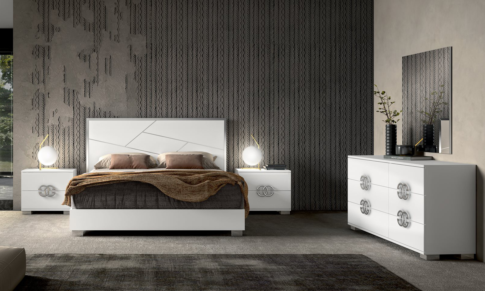 Schlafzimmer-Set Diva 5-Teilig in Weiß