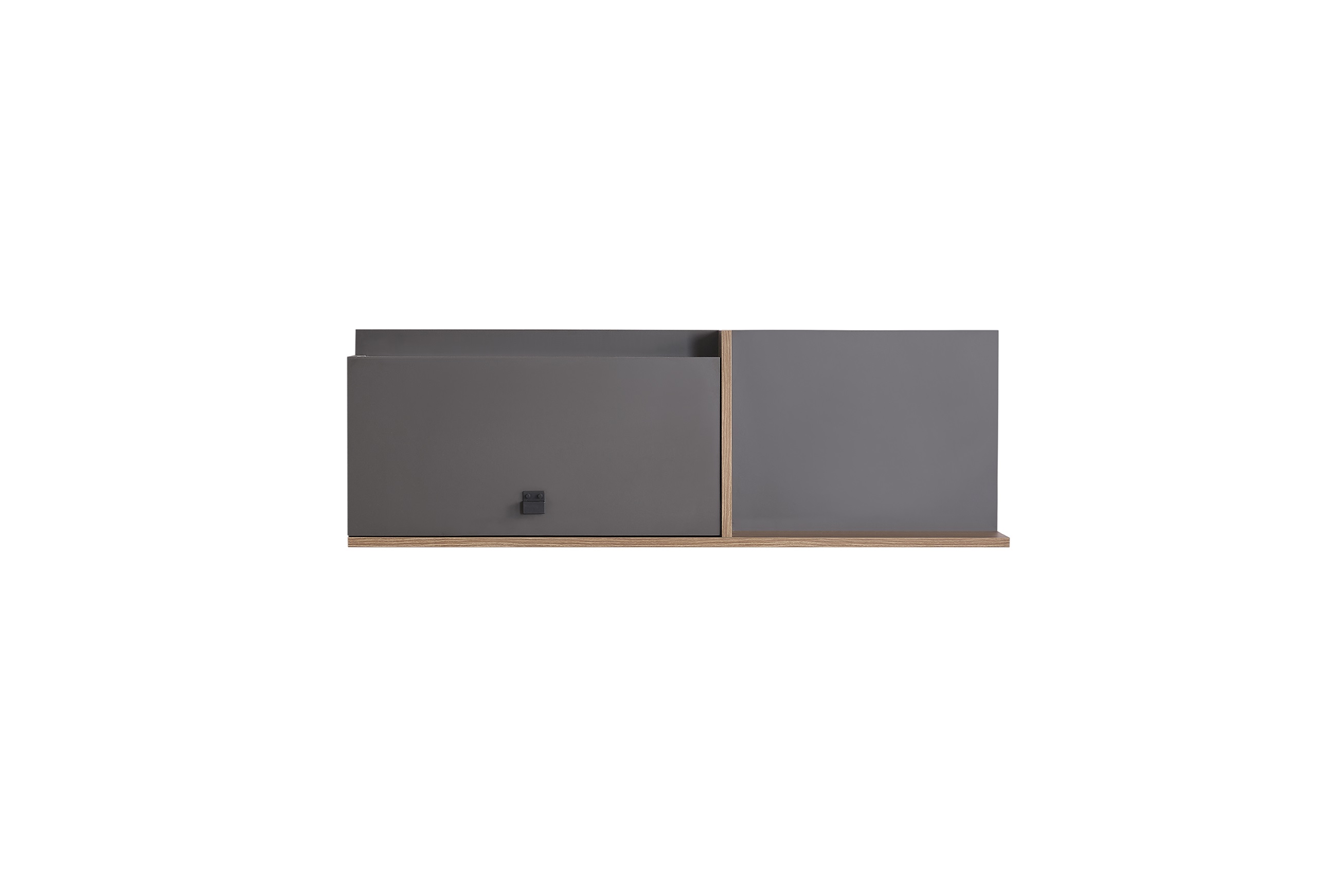 Wandregal Craft in Anthrazit/Holzoptik