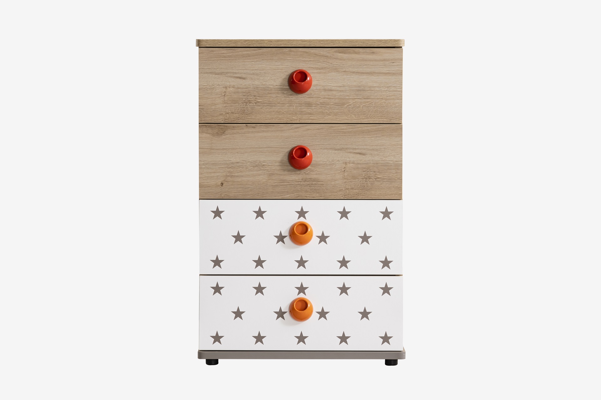 Kommode Stars mit 4 Schubladen in Holzoptik/Braun