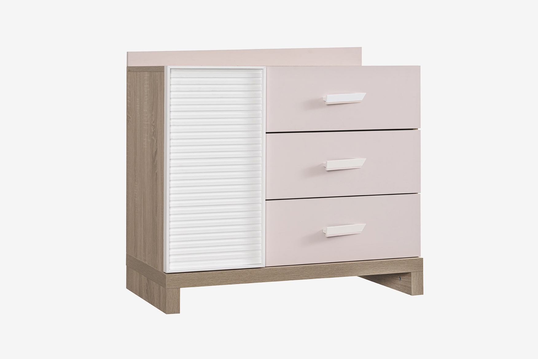 Jugendzimmer-Set Angel 4-Teilig in Holzoptik/Pink