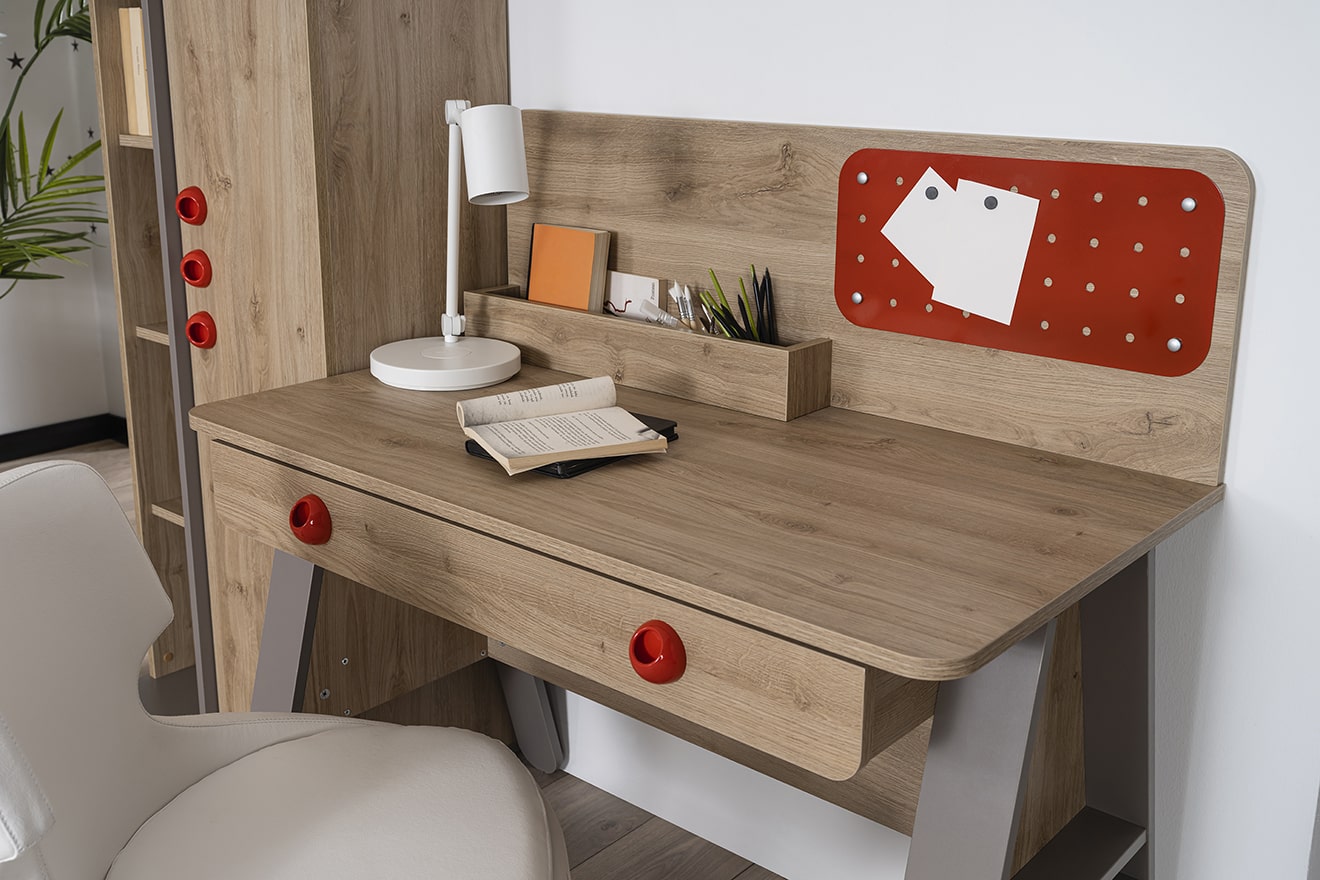Schreibtisch Stars mit Schublade in Holzoptik/Braun