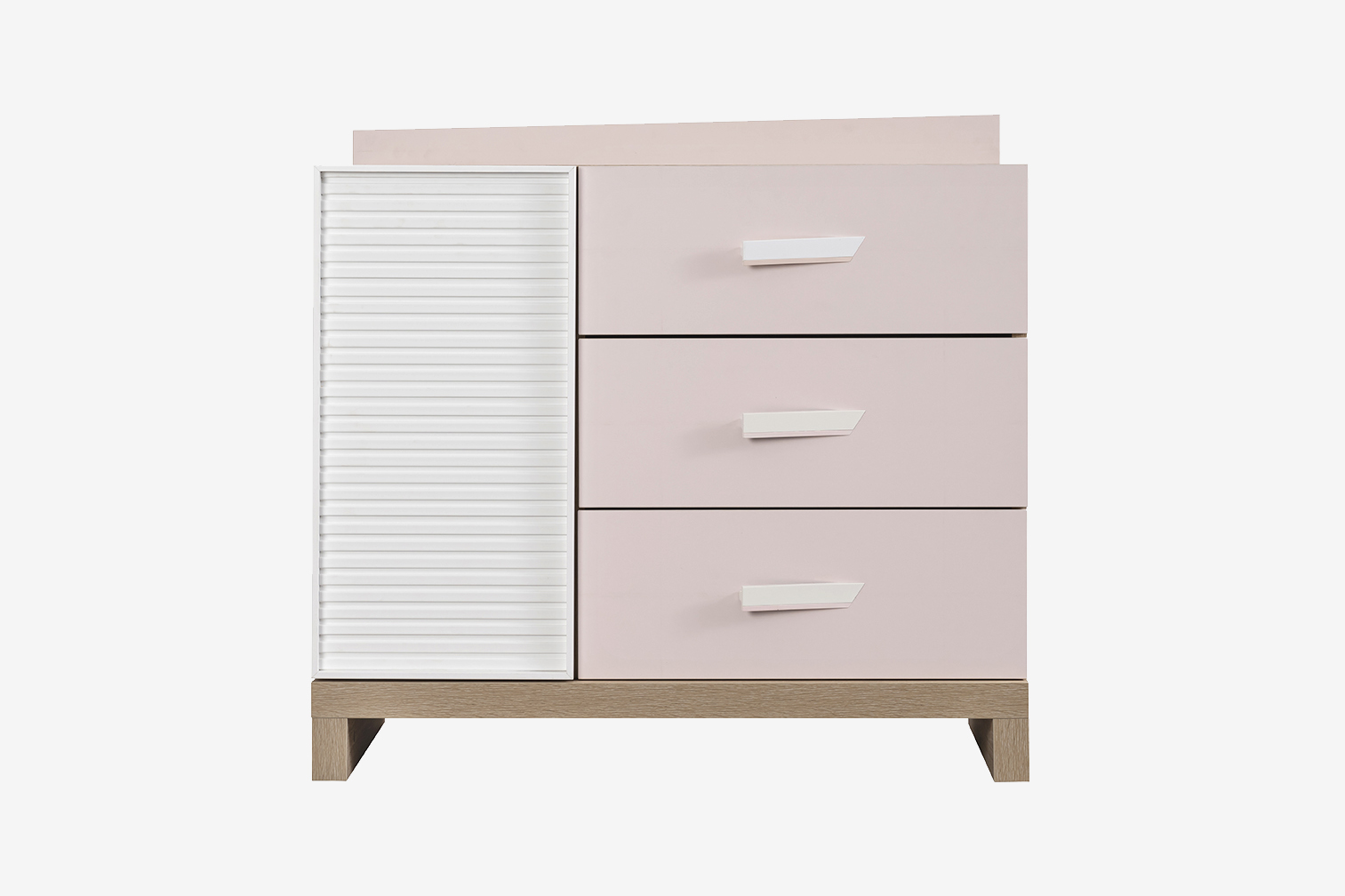Jugendzimmer-Set Angel 4-Teilig in Holzoptik/Pink