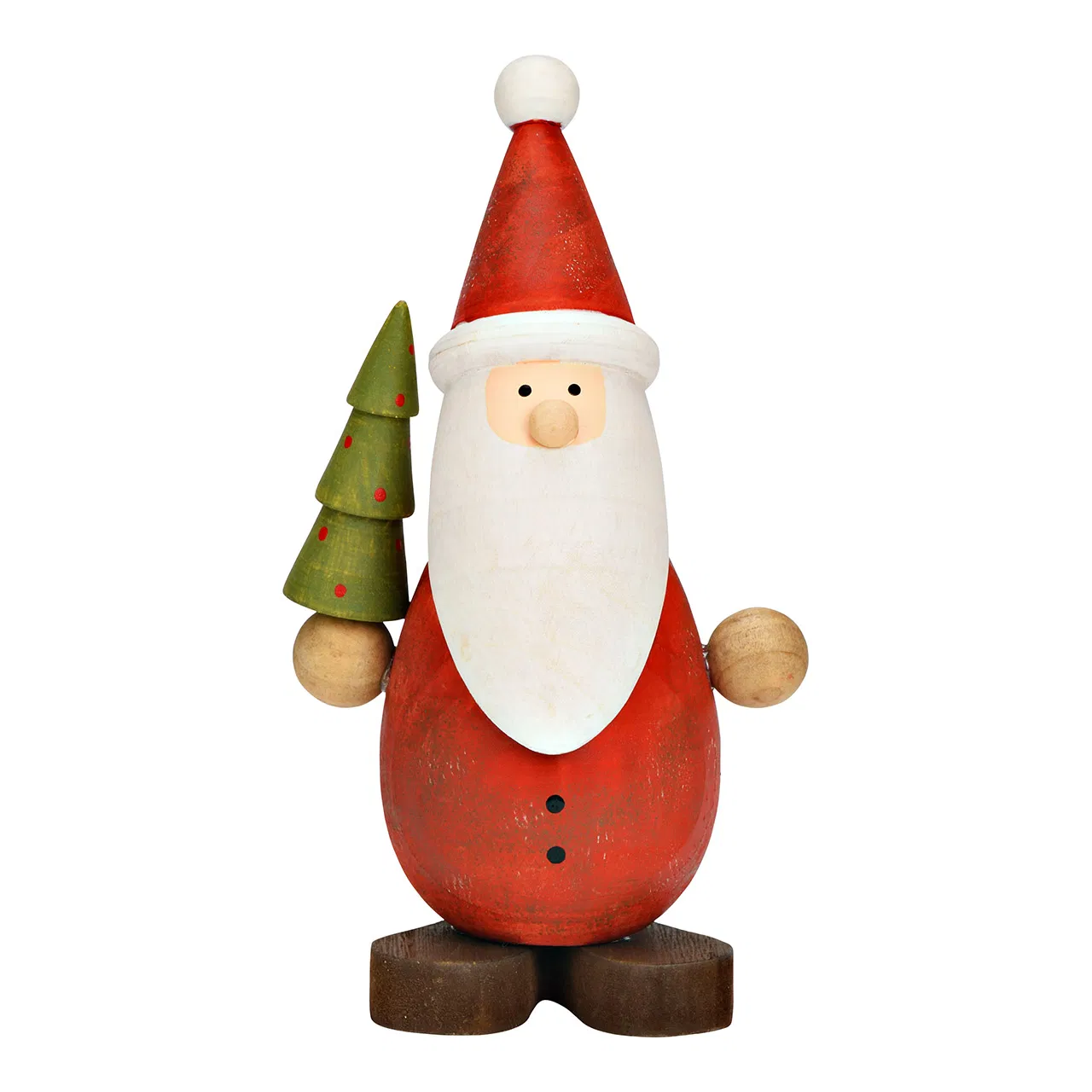 Nikolaus Figur mit Tannenbaum aus Holz