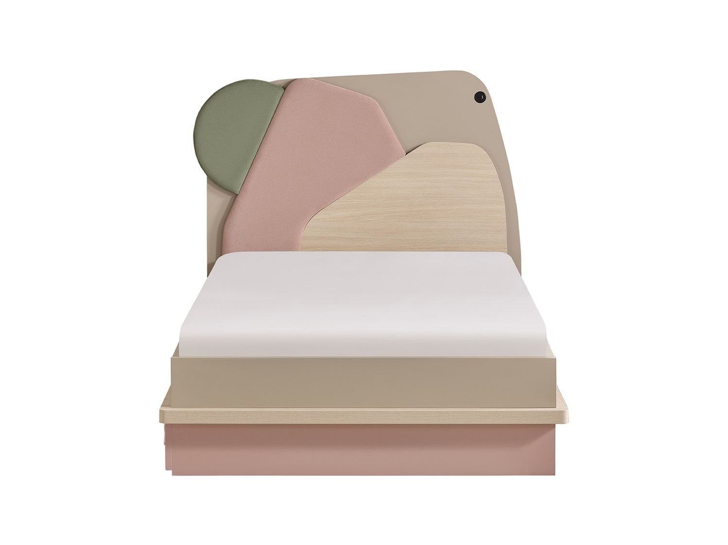 Einzelbett Rosie in Rosa/Beige