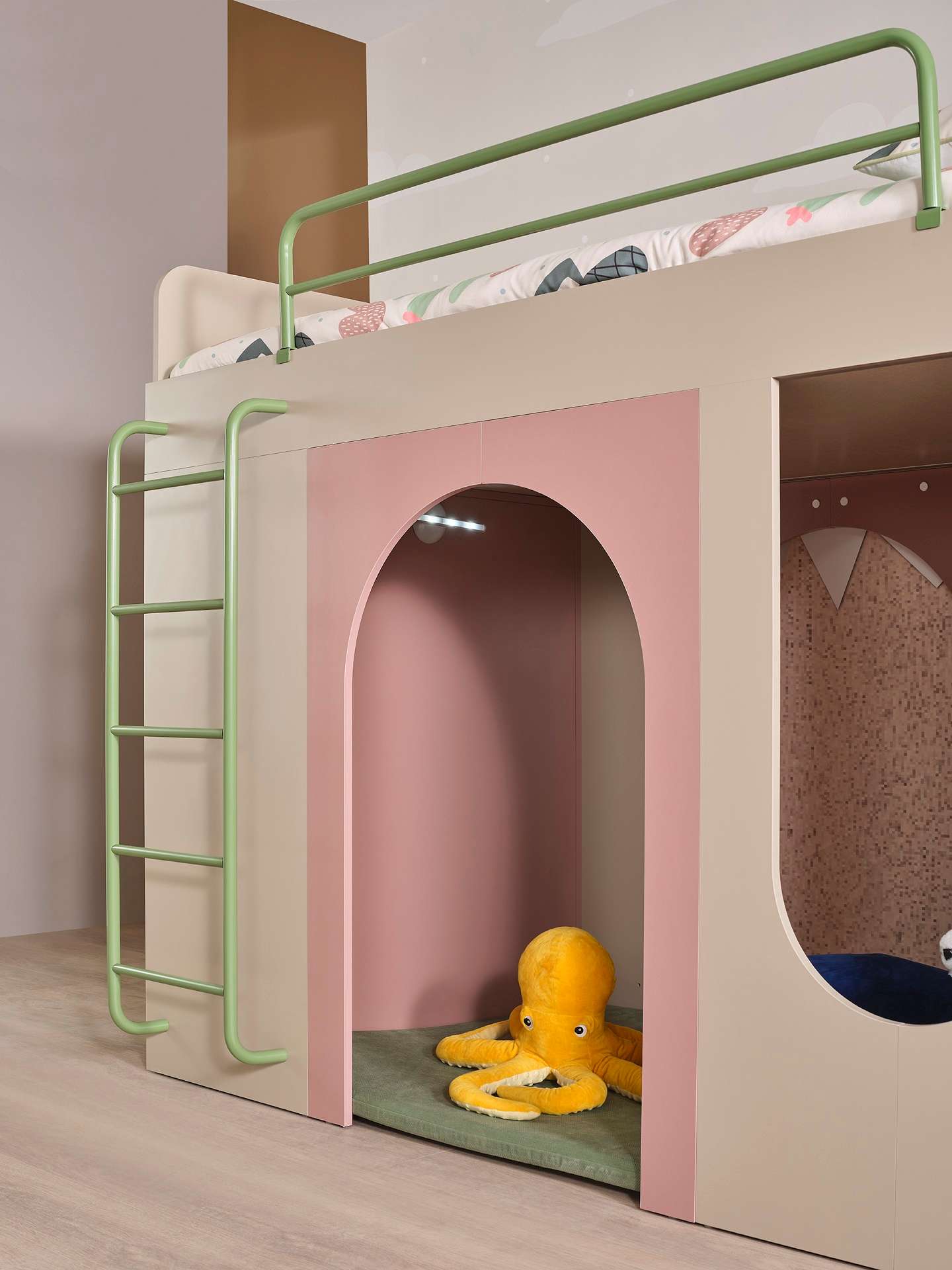 Kinderzimmer-Set Rosie 2-Teilig in Rosa/Beige