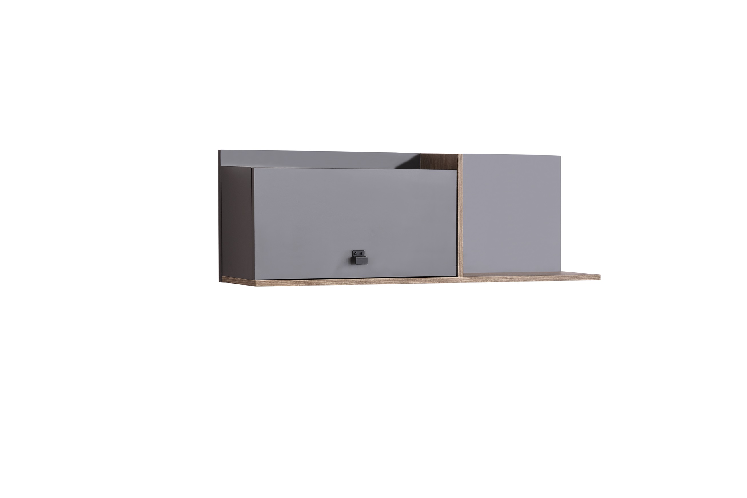 Wandregal Craft in Anthrazit/Holzoptik