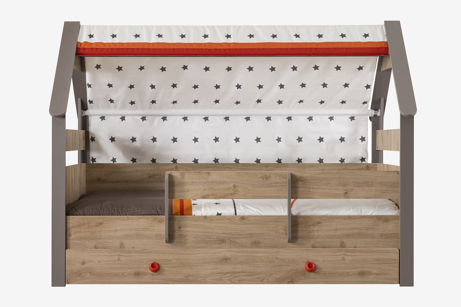 Kinderzimmer-Set Stars in Holzoptik/Braun 5-Teilig