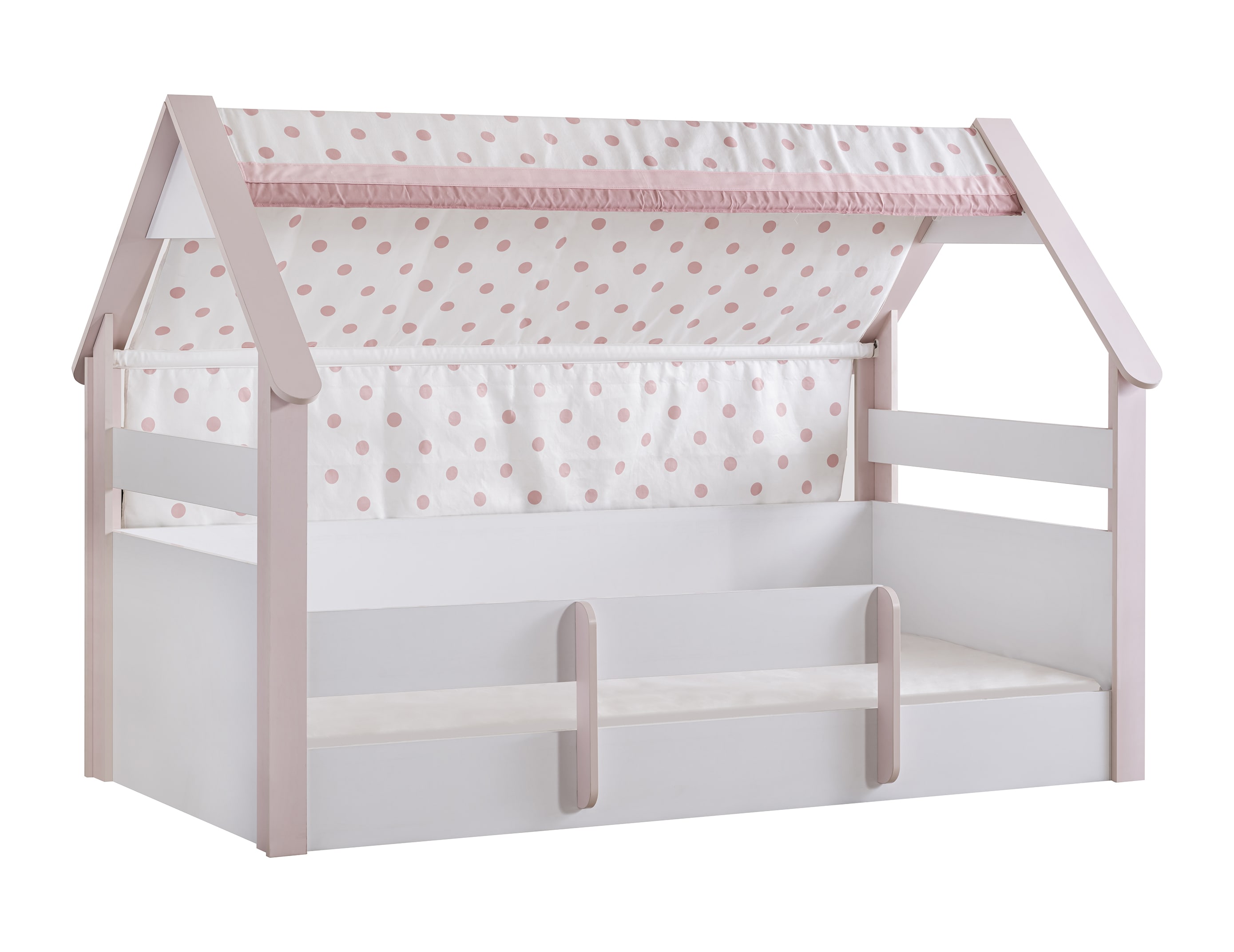 Hausbett Rainbow 100 x 200 cm in Weiß/Rosa