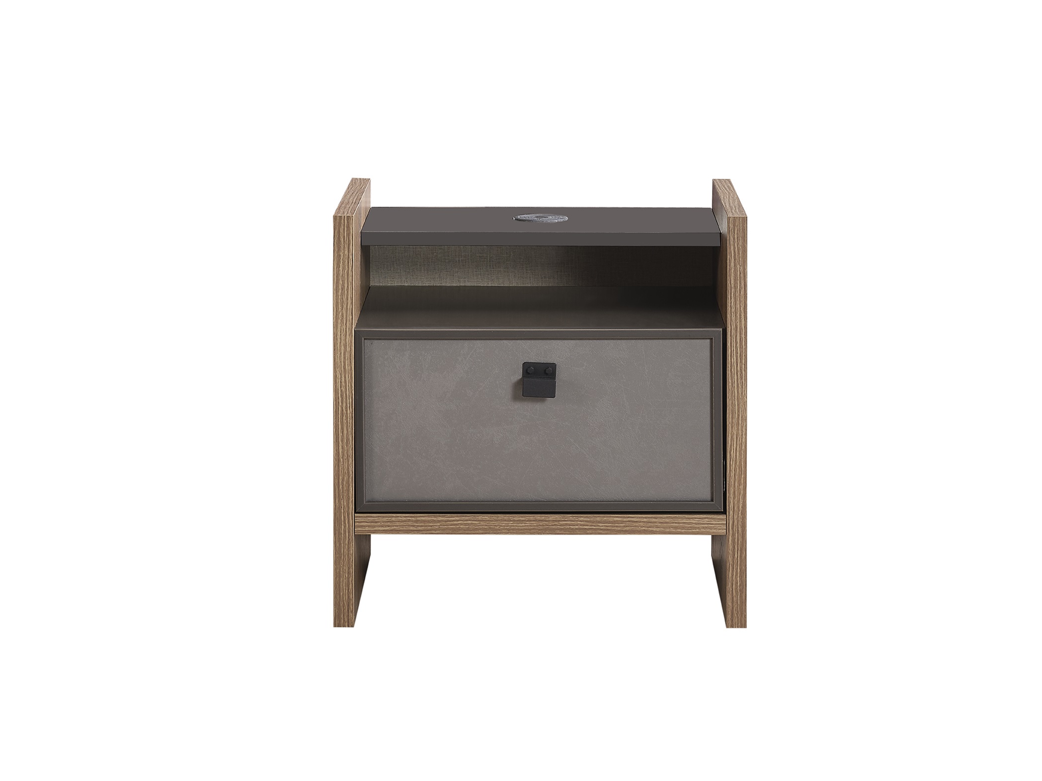 Nachttisch Craft in Anthrazit/Holzoptik