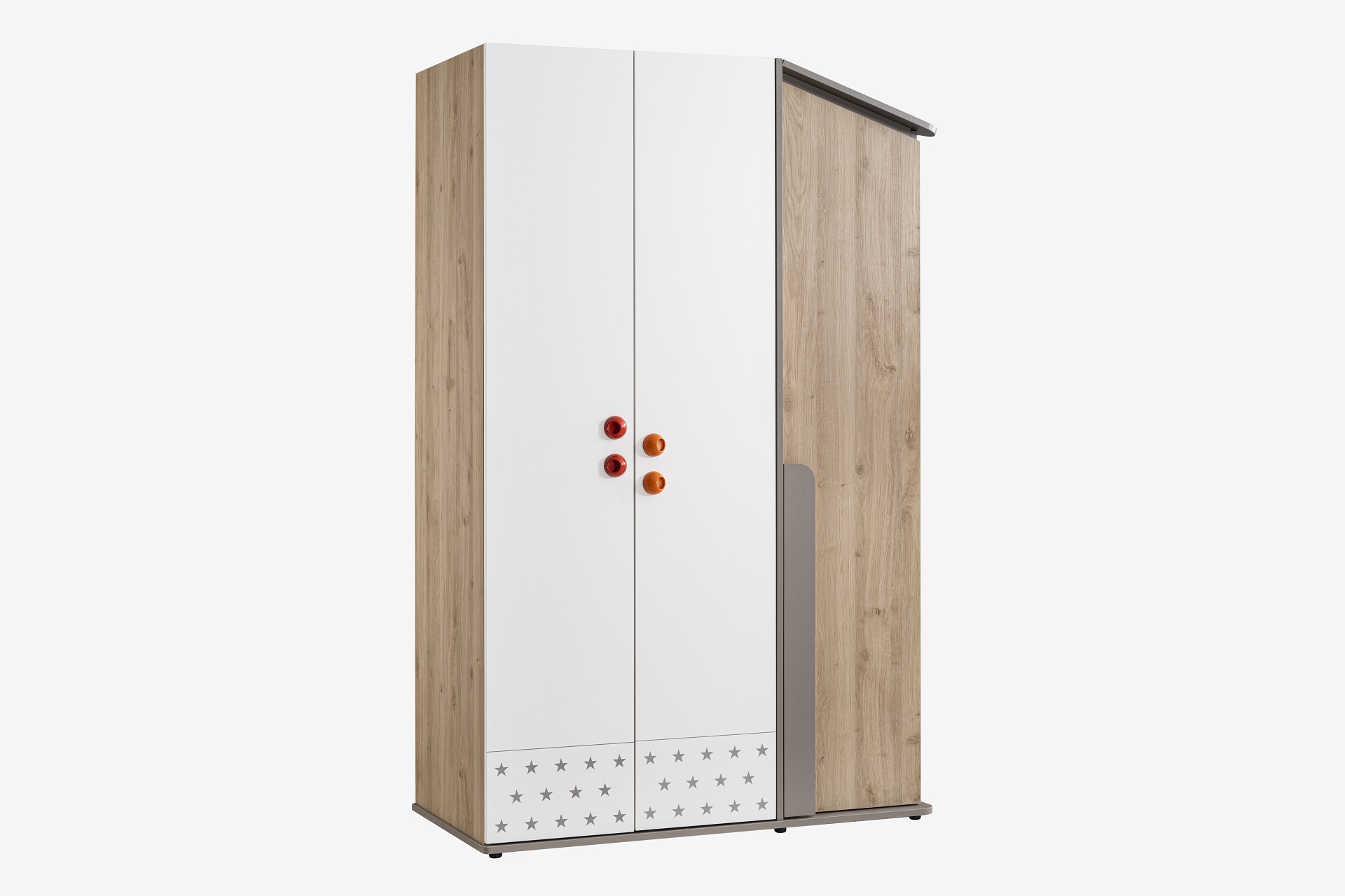 Kleiderschrank Stars 3-Türig in Holzoptik/Braun