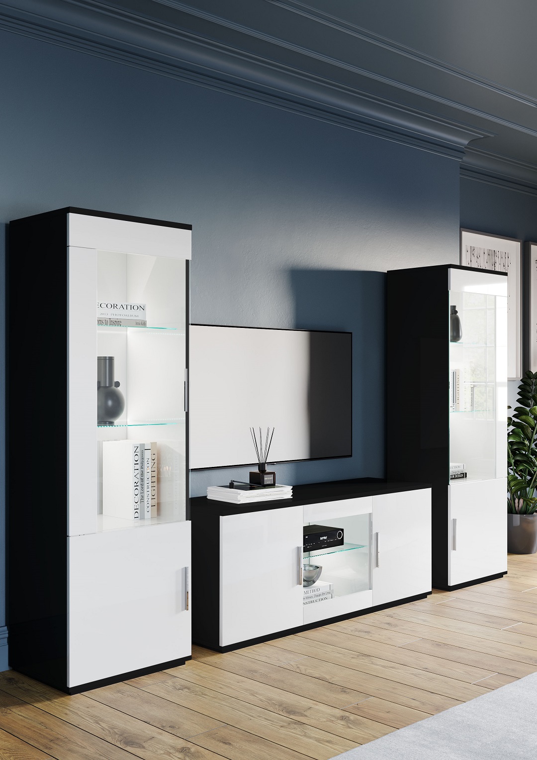 Venere wall unit in black and white from Interdesign24