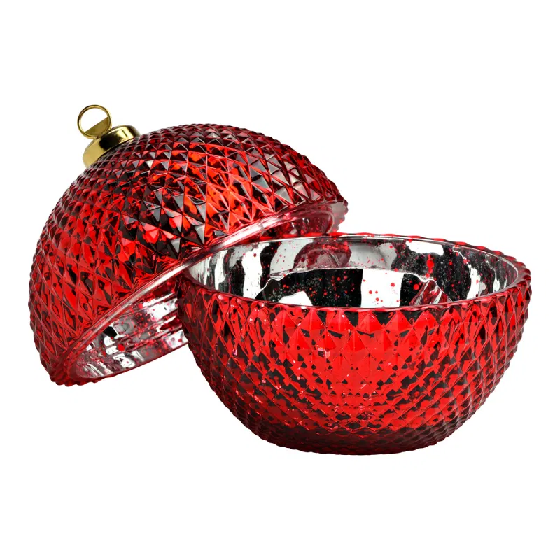 Dose Weihnachtskugel aus Glas
