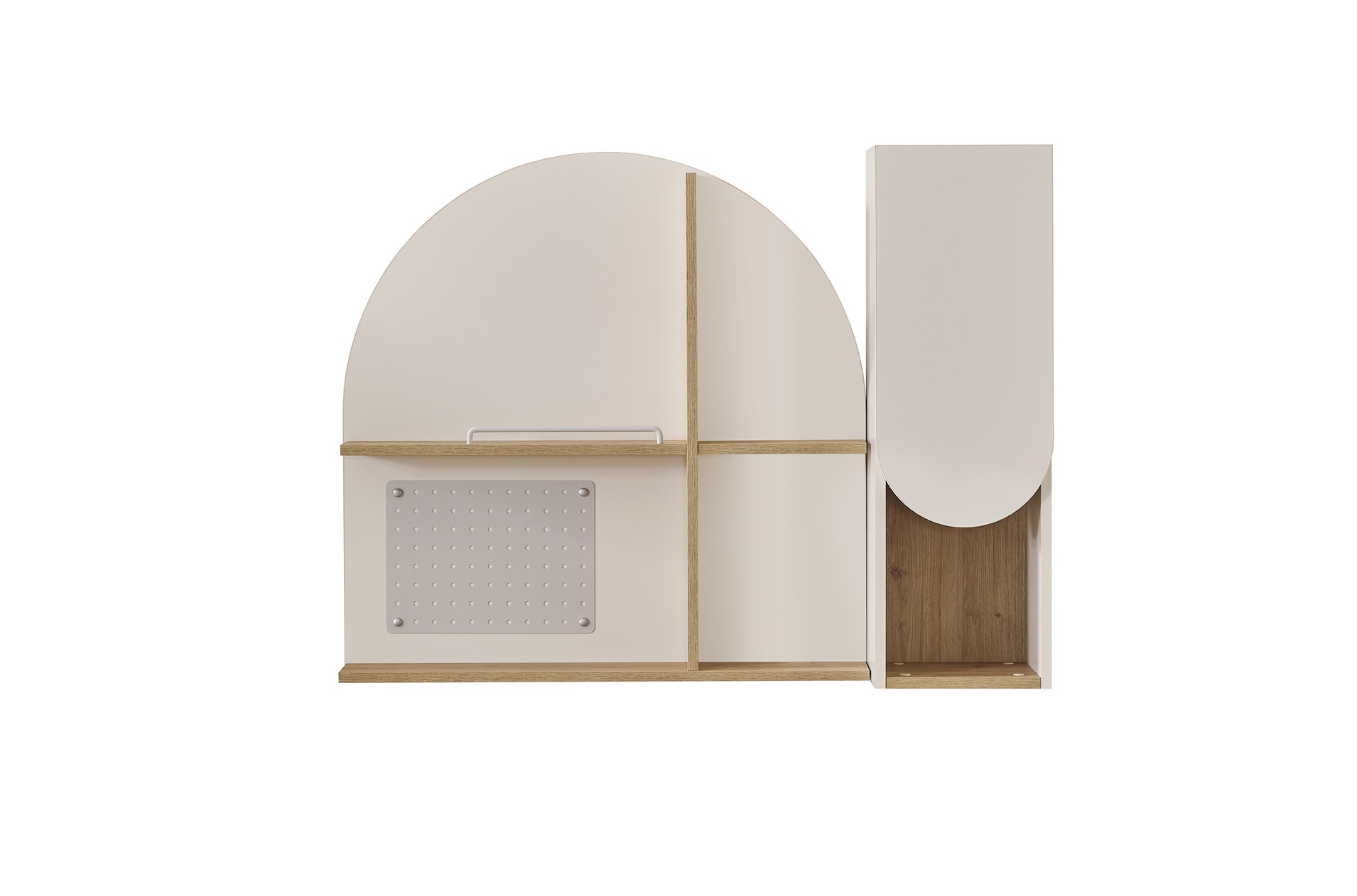 Wandregal-Set Classy in Cremeweiß/Holzoptik