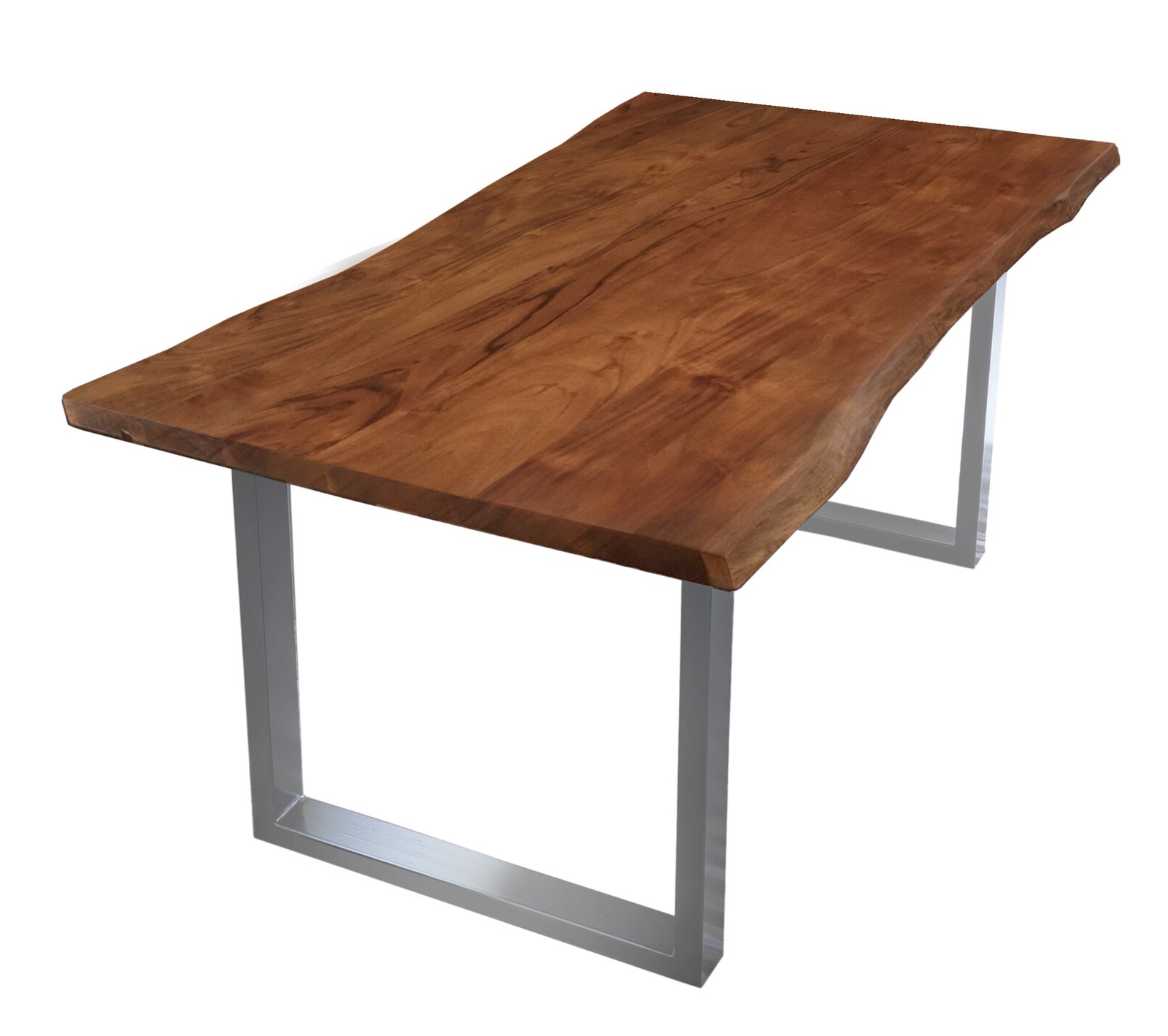 Baumkante-Esstisch TABLES & CO 200 x 100 cm Akazie nussfarben