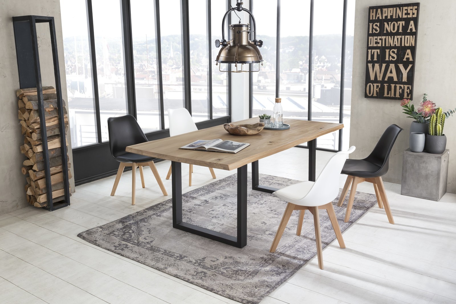 Baumkante-Esstisch TABLES & CO 160 x 90 cm Wildeiche