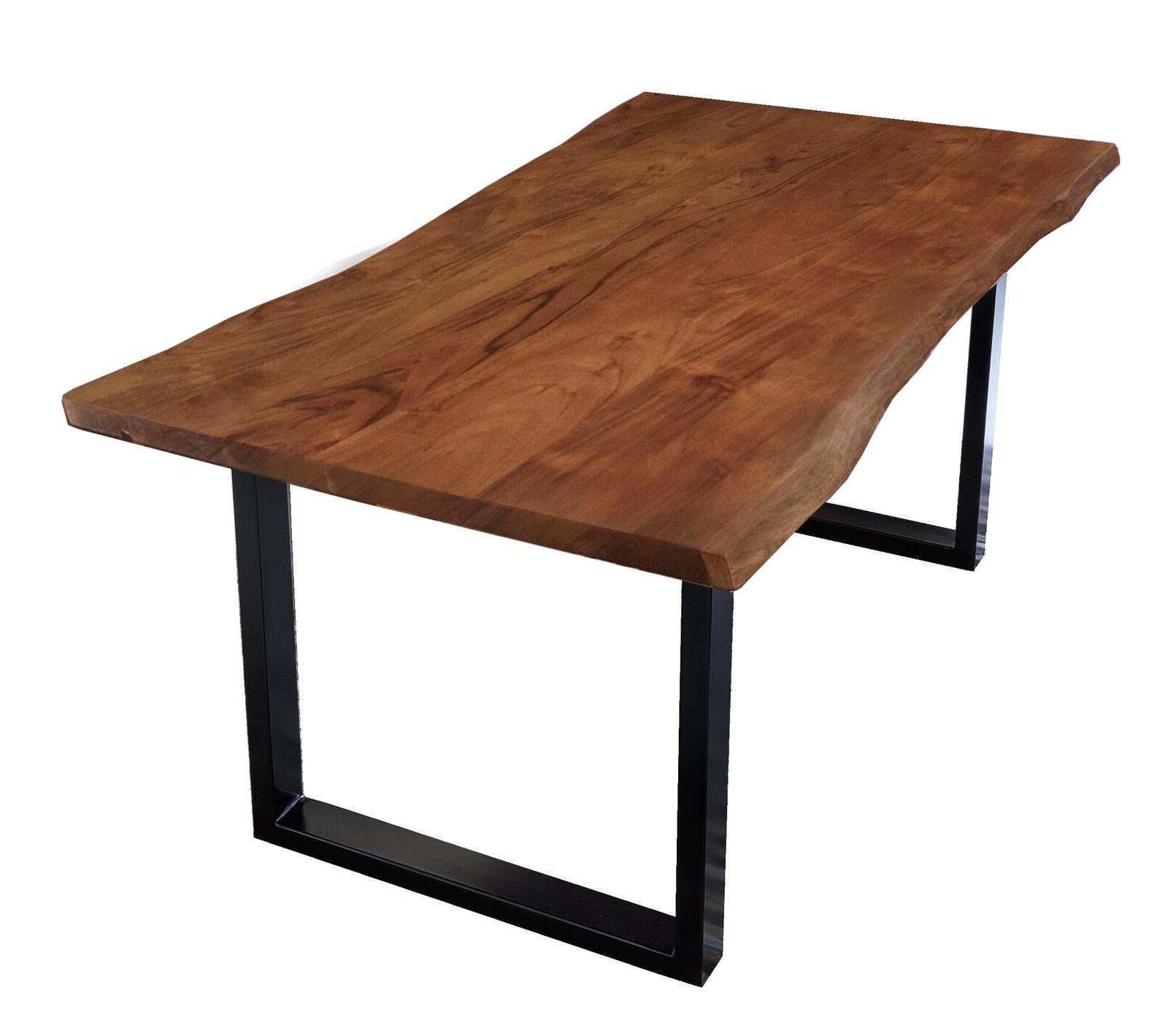 Baumkante-Esstisch TABLES & CO 160 x 85 cm Akazie nussfarben