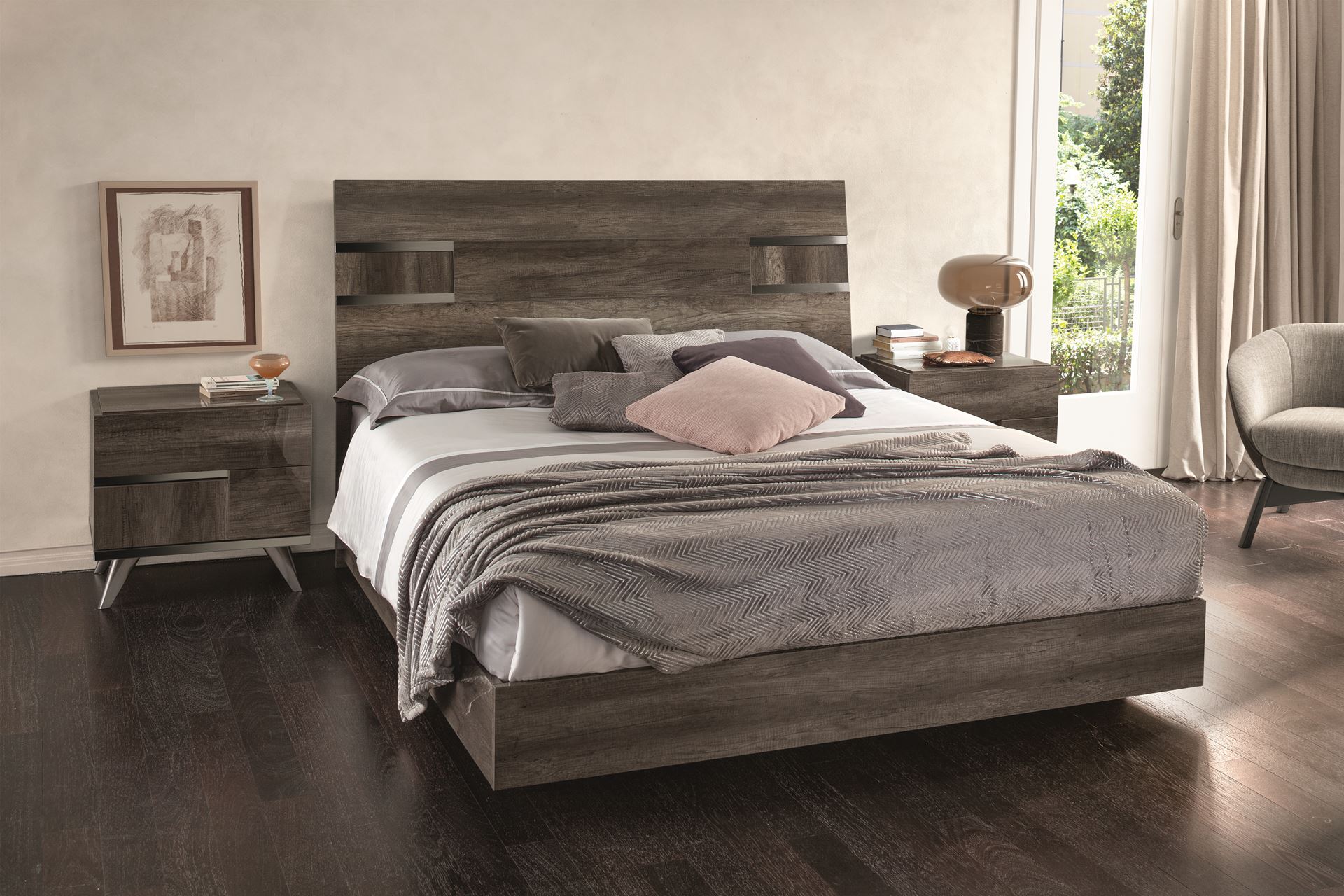 Schlafzimmer-Set Mida 6-Teilig in Eiche Vintage