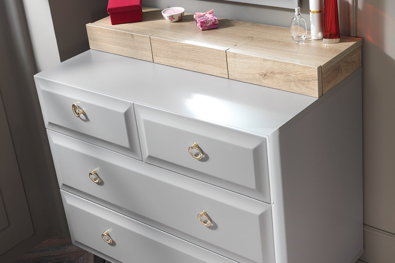 Jugendzimmer-Set Luna in Grau 5-Teilig