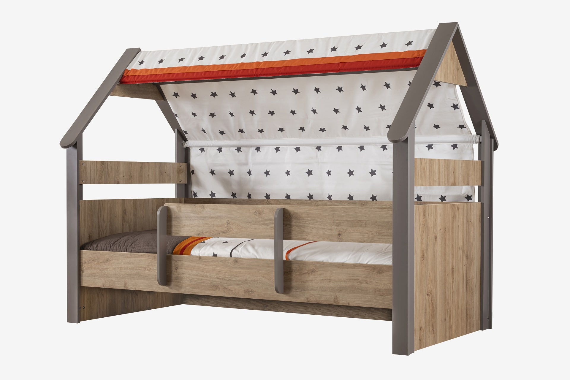 Kinderzimmer-Set Stars in Holzoptik/Braun 5-Teilig