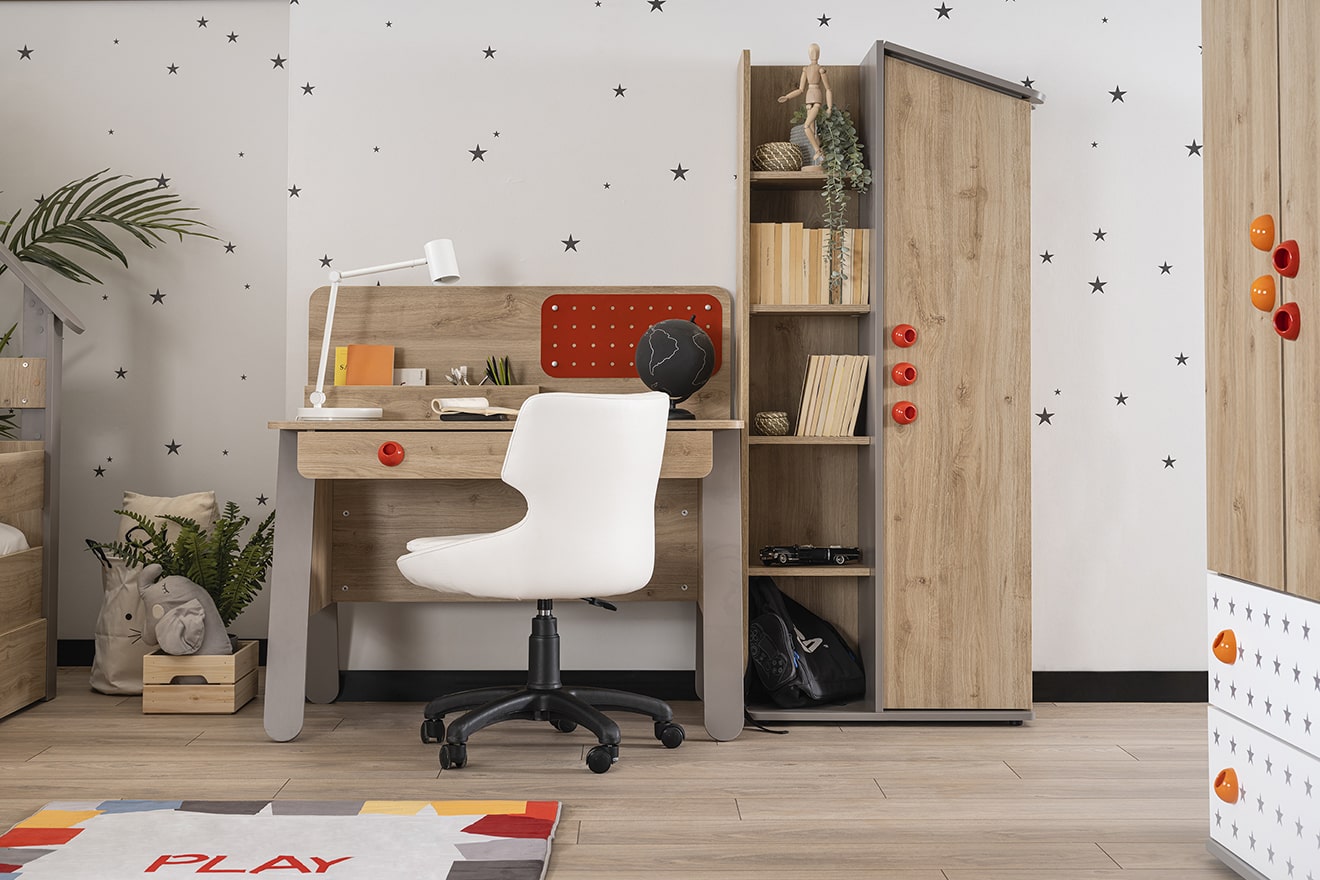 Schreibtisch Stars mit Schublade in Holzoptik/Braun