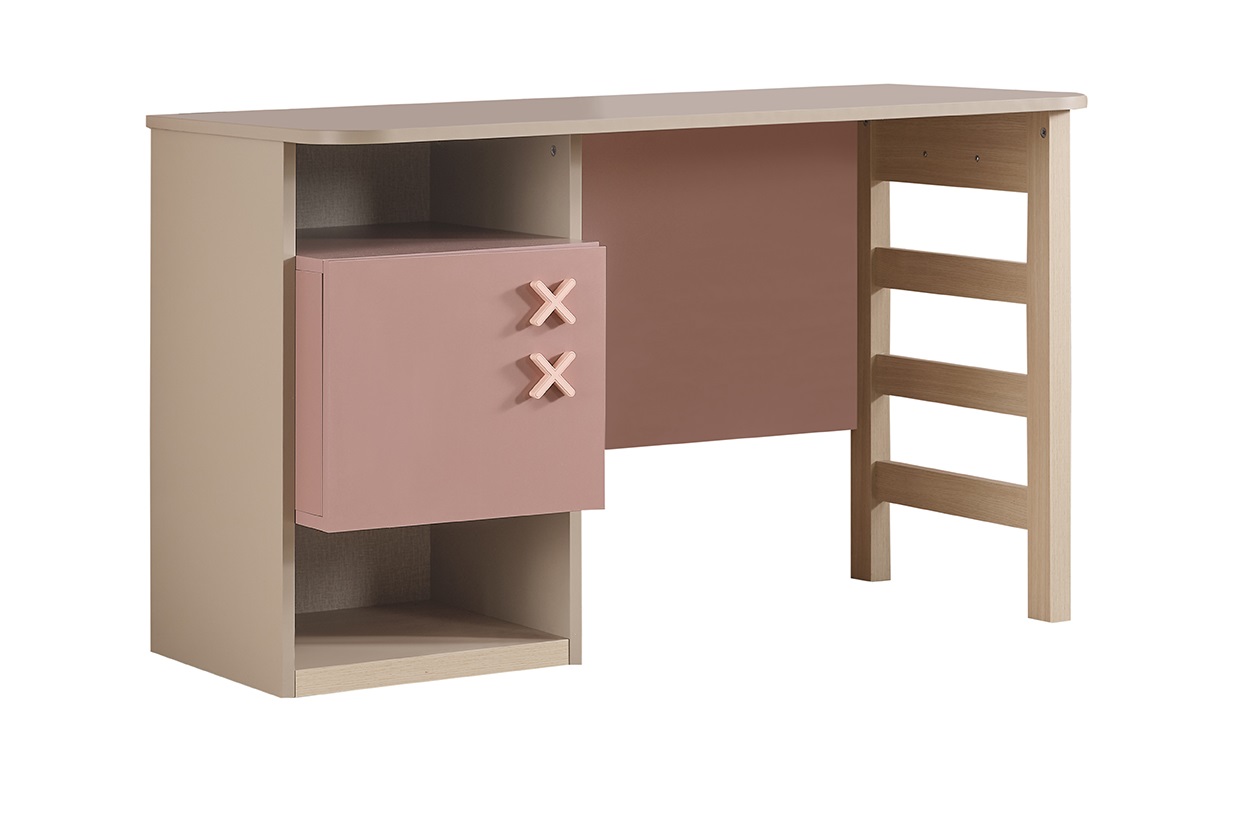 Schreibtisch Rosie in Rosa/Beige