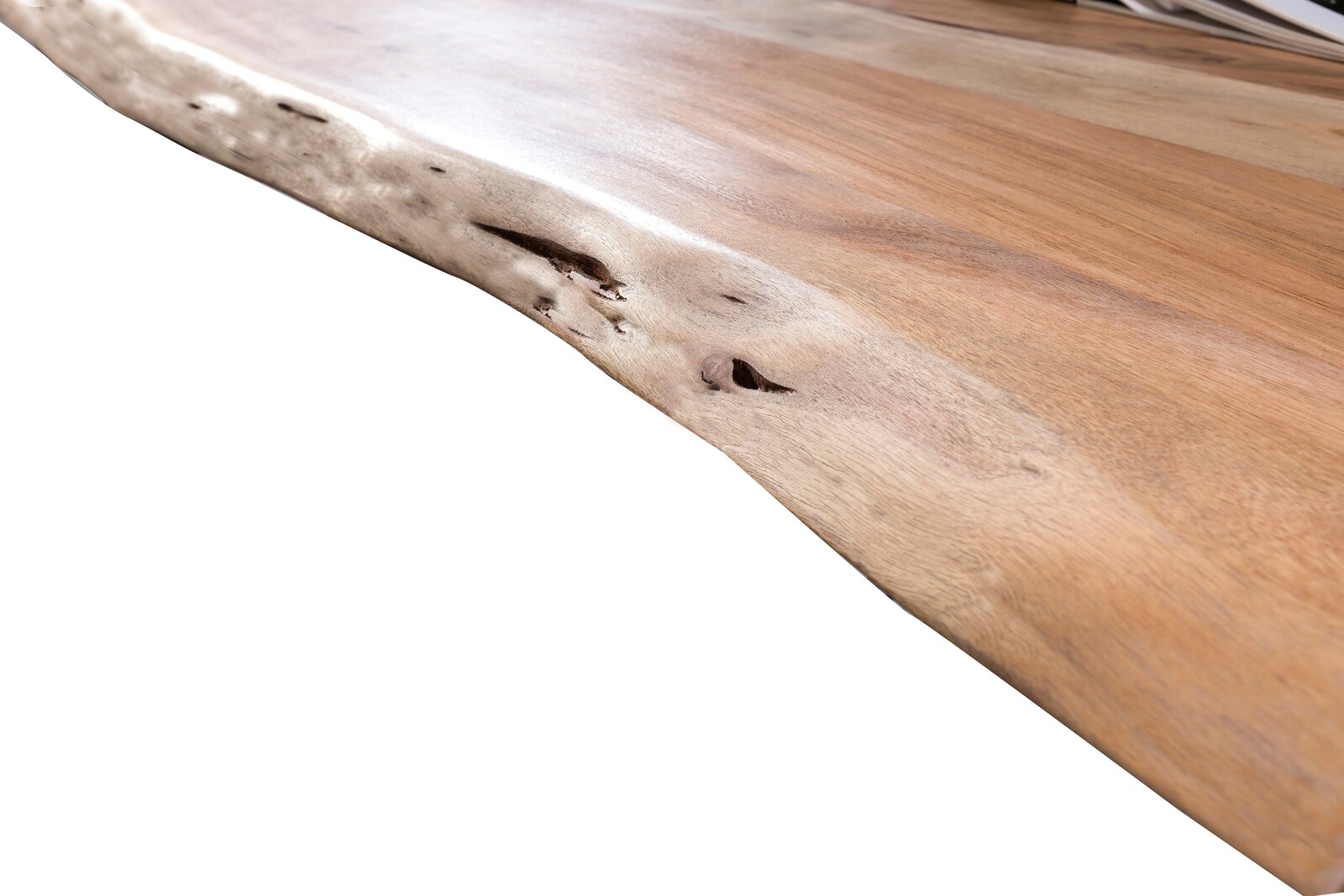 Baumkante-Esstisch TABLES & CO 120 x 80 cm Akazie natur