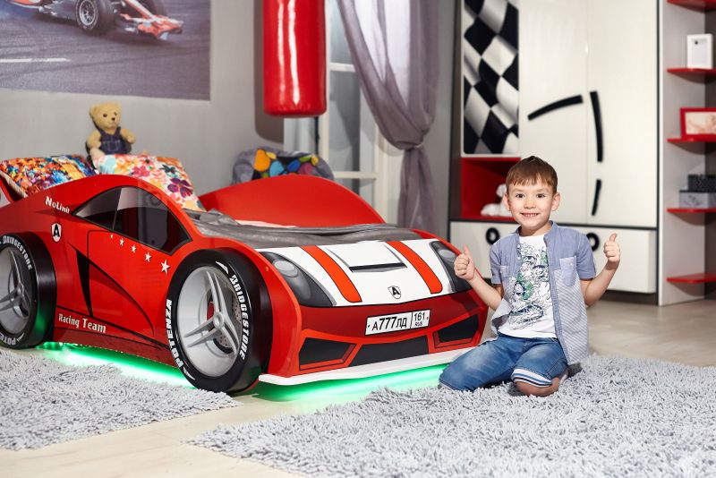 Kinderzimmer Set Racer inkl. Autobett 7-Teilig
